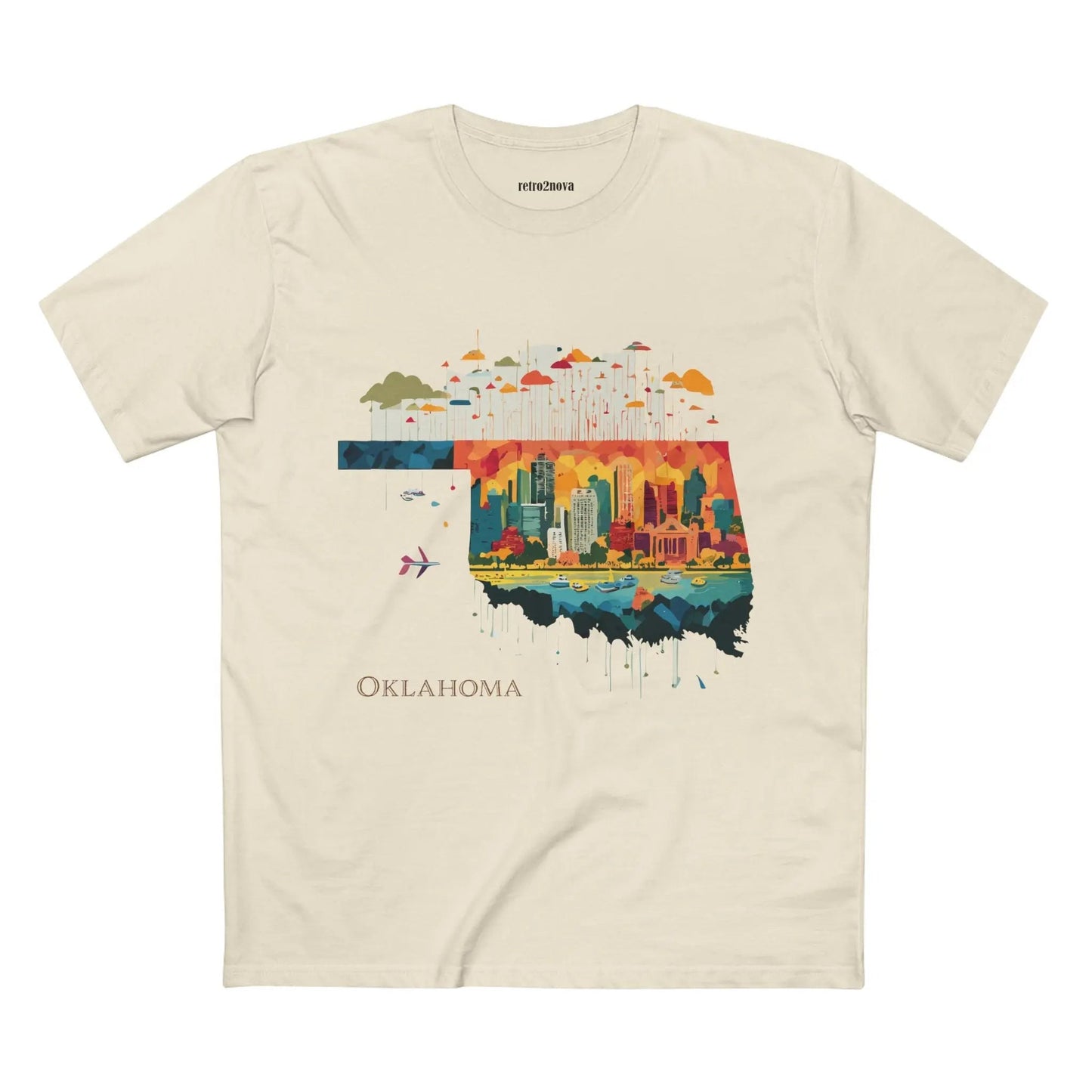 Oklahoma State Shirt Unisex Premium Cotton Tee With Original Art From Retro2Nova Collection