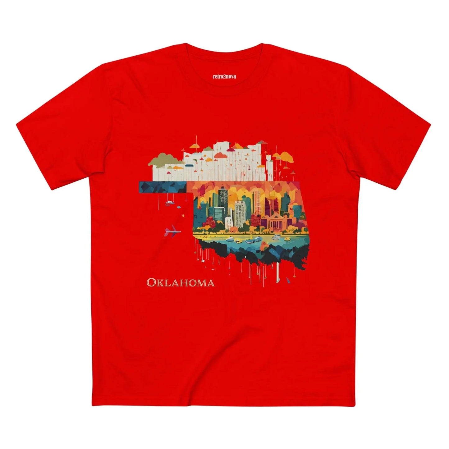 Oklahoma State Shirt Unisex Premium Cotton Tee With Original Art From Retro2Nova Collection