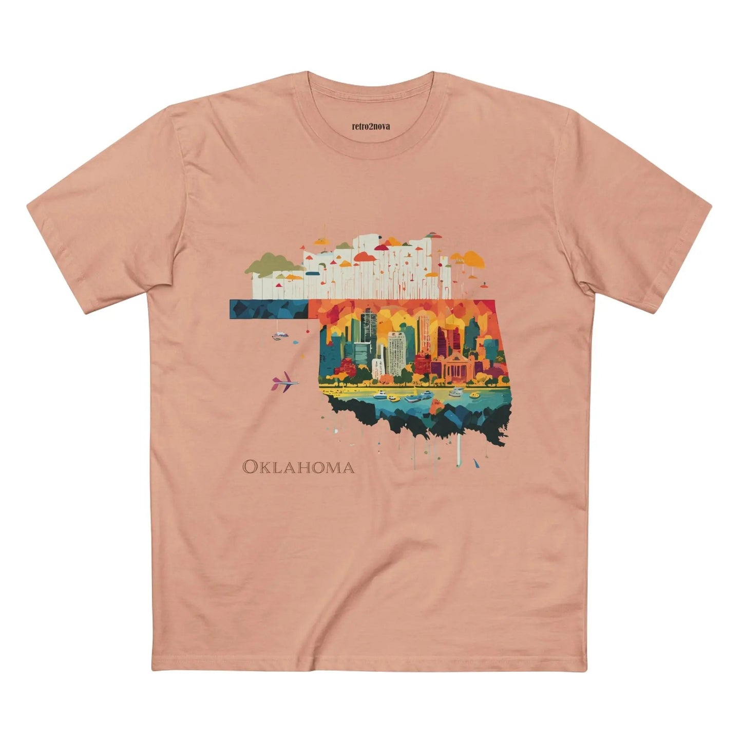 Oklahoma State Shirt Unisex Premium Cotton Tee With Original Art From Retro2Nova Collection