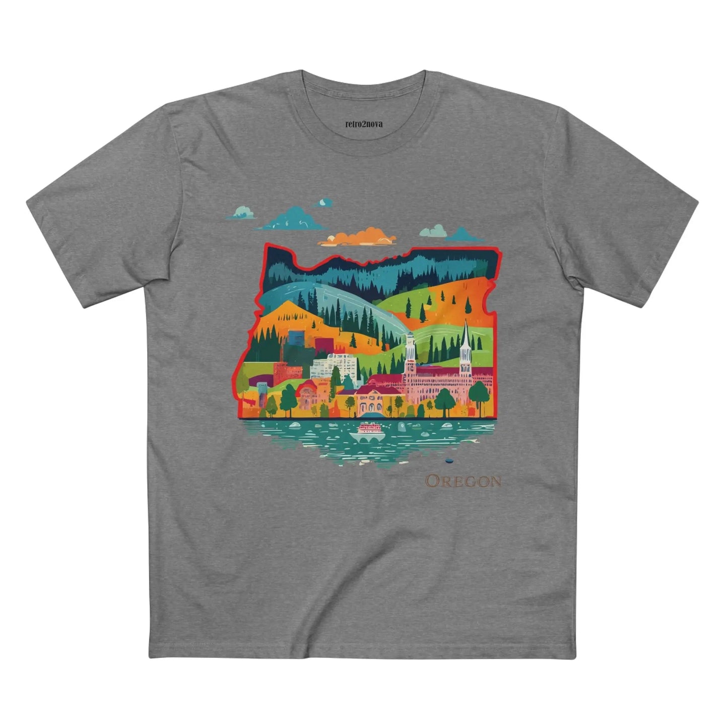 Oregon State Shirt Unisex Premium Cotton Tee With Original Art Design From Retro2Nova