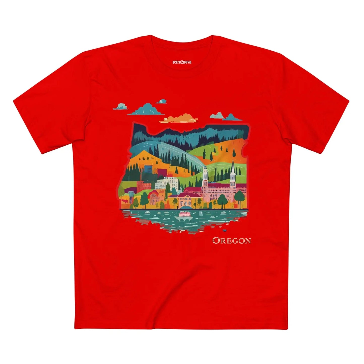Oregon State Shirt Unisex Premium Cotton Tee With Original Art Design From Retro2Nova