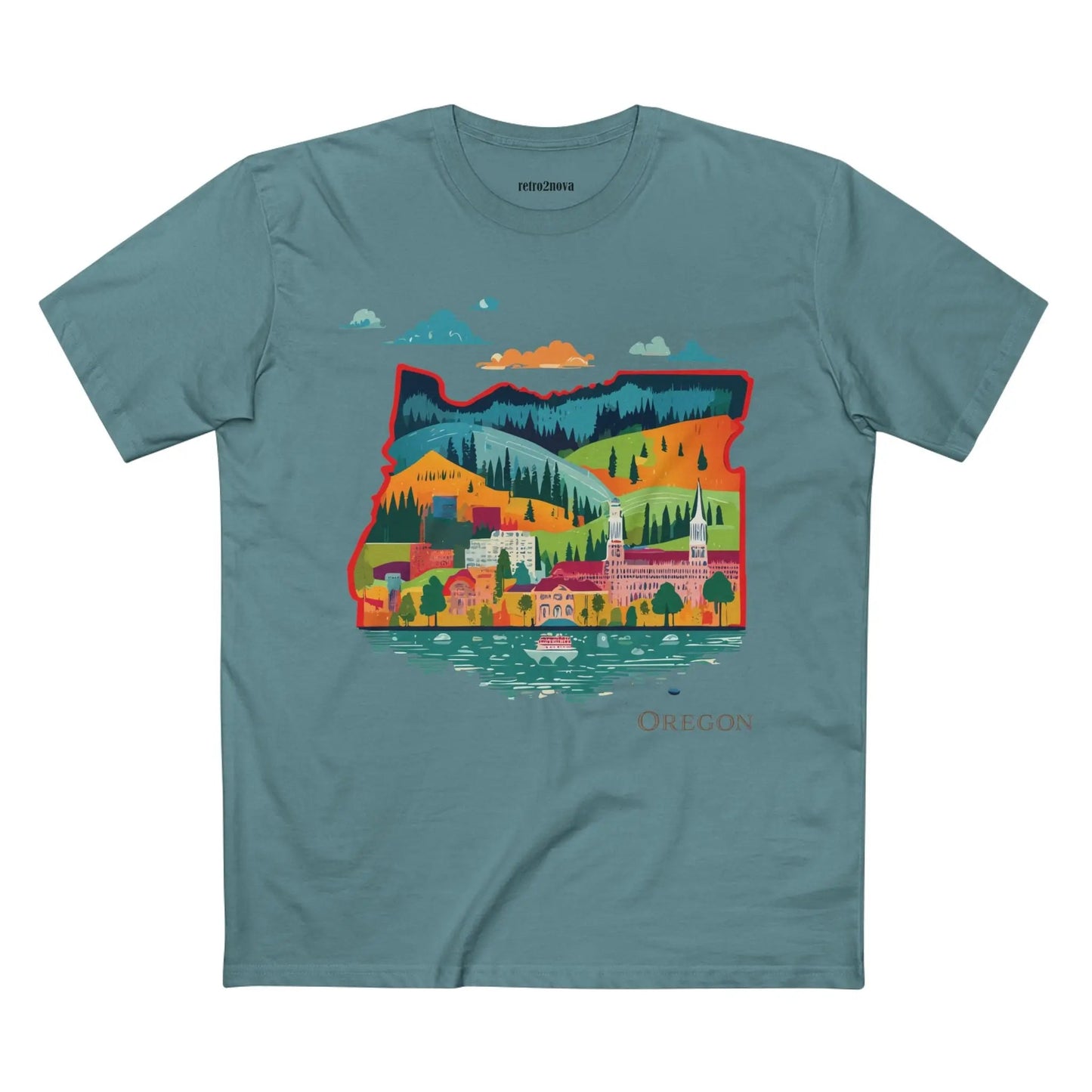 Oregon State Shirt Unisex Premium Cotton Tee With Original Art Design From Retro2Nova