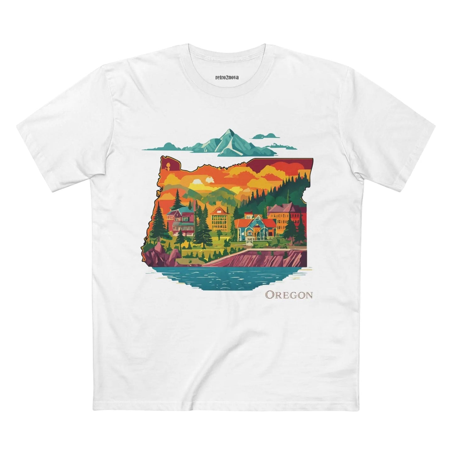 Oregon Shirt Unisex Premium Cotton Staple Tee With Original Art Design Retro2Nova