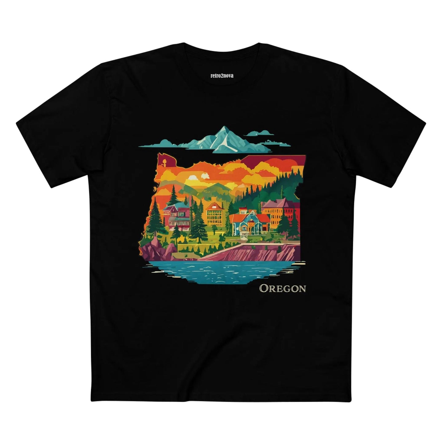 Oregon Shirt Unisex Premium Cotton Staple Tee With Original Art Design Retro2Nova