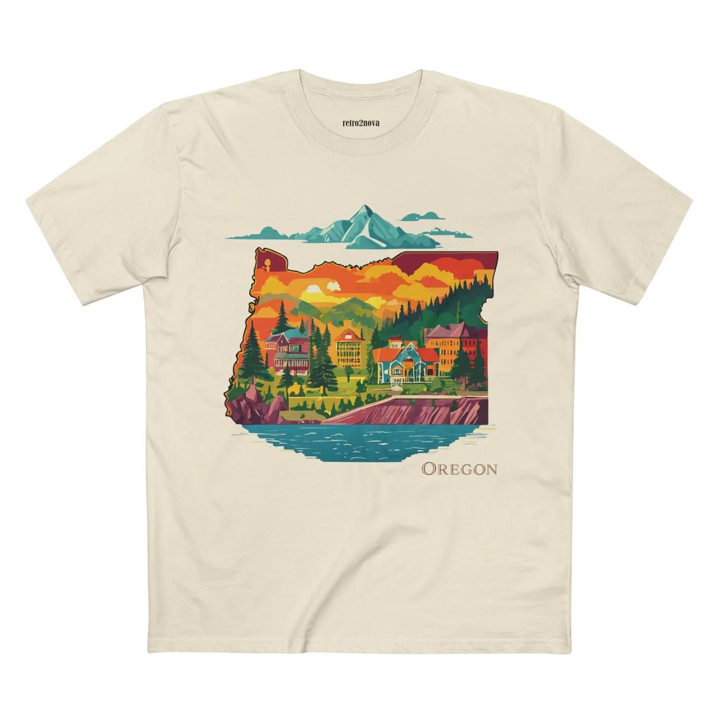 Oregon Shirt Unisex Premium Cotton Staple Tee With Original Art Design Retro2Nova