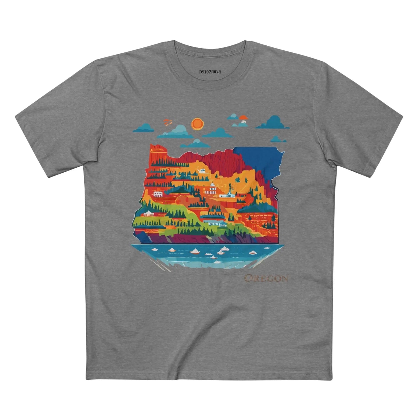 Oregon State Shirt Unisex Premium Cotton Tee With Original Retro Art Design Collection