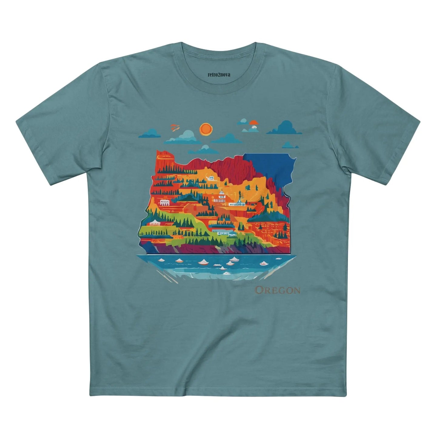 Oregon State Shirt Unisex Premium Cotton Tee With Original Retro Art Design Collection