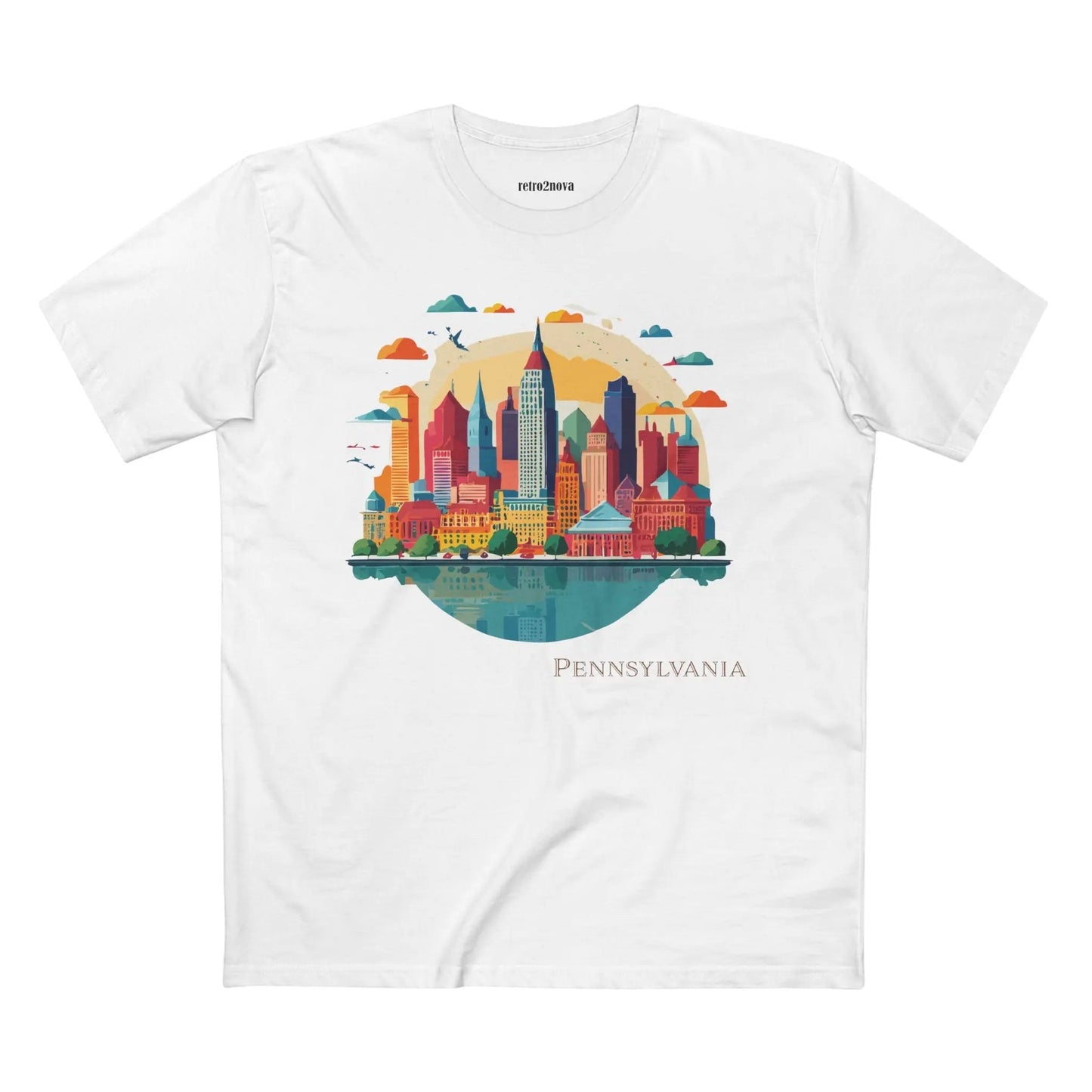 Pennsylvania State Shirt Unisex Premium Cotton Tee Featuring Original Art Design Collection