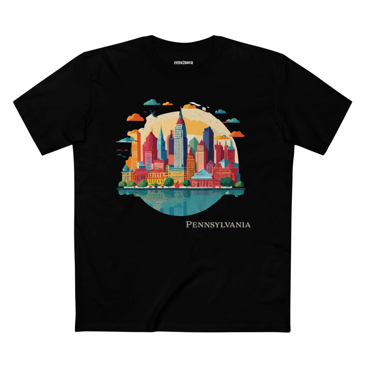 Pennsylvania State Shirt Unisex Premium Cotton Tee Featuring Original Art Design Collection
