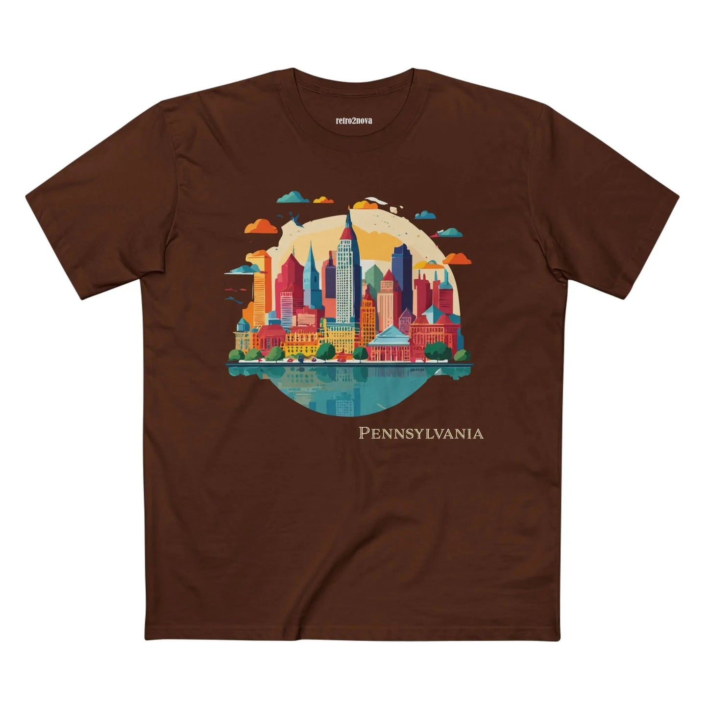 Pennsylvania State Shirt Unisex Premium Cotton Tee Featuring Original Art Design Collection