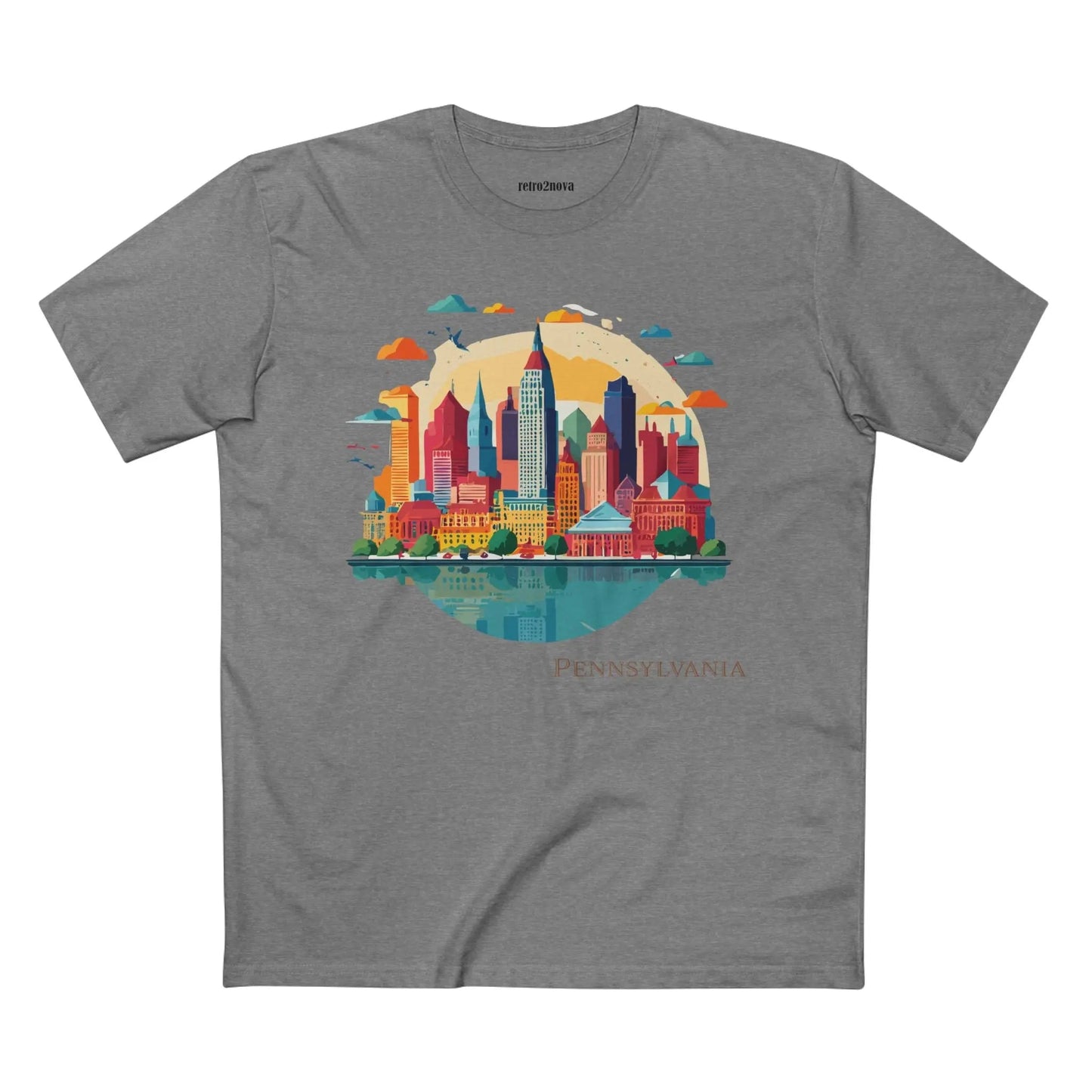 Pennsylvania State Shirt Unisex Premium Cotton Tee Featuring Original Art Design Collection