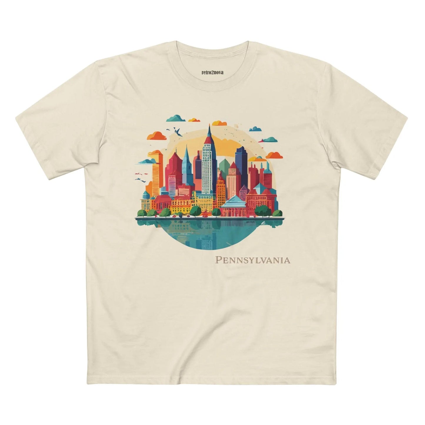 Pennsylvania State Shirt Unisex Premium Cotton Tee Featuring Original Art Design Collection