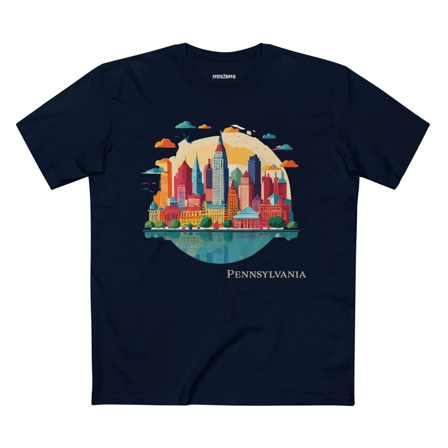 Pennsylvania State Shirt Unisex Premium Cotton Tee Featuring Original Art Design Collection