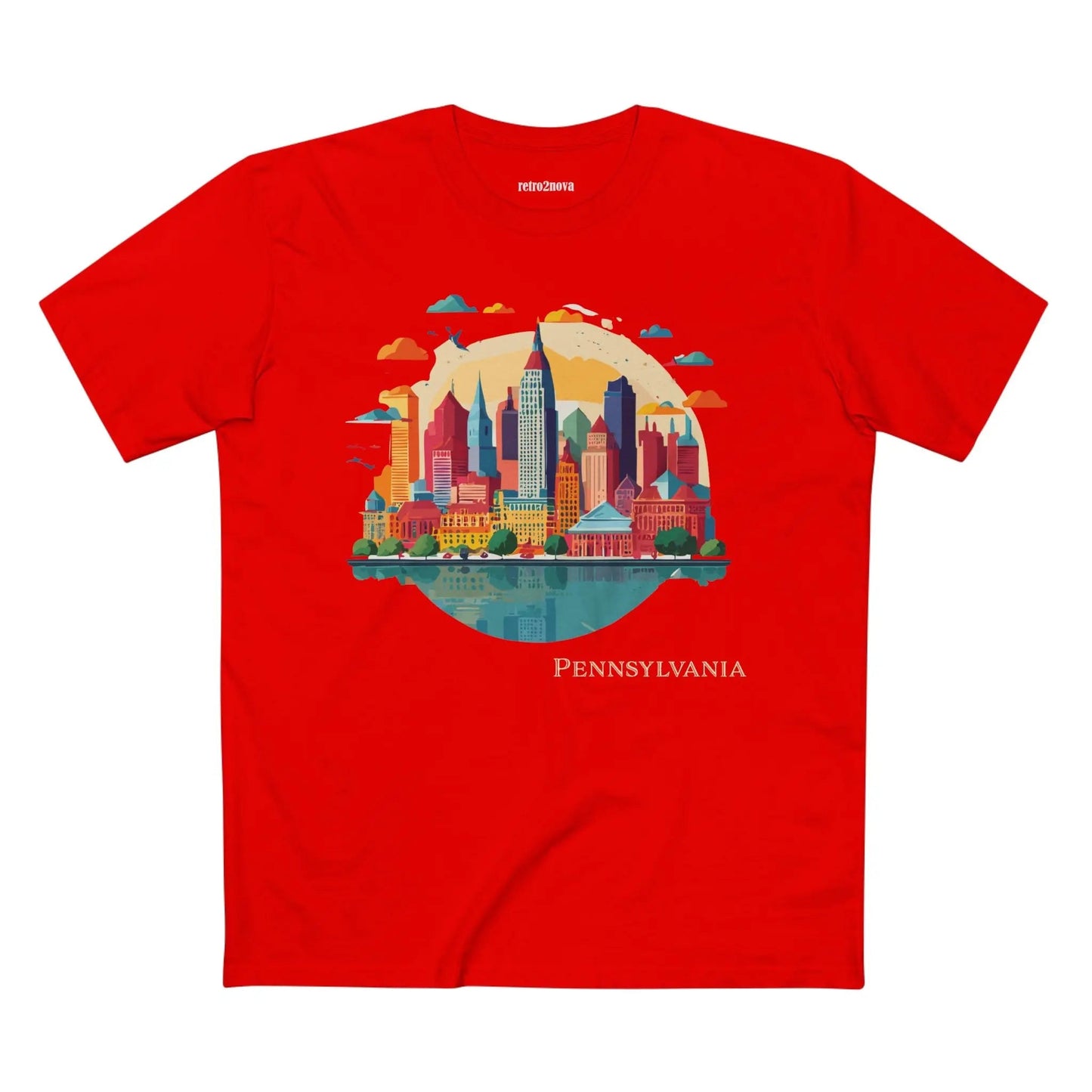 Pennsylvania State Shirt Unisex Premium Cotton Tee Featuring Original Art Design Collection