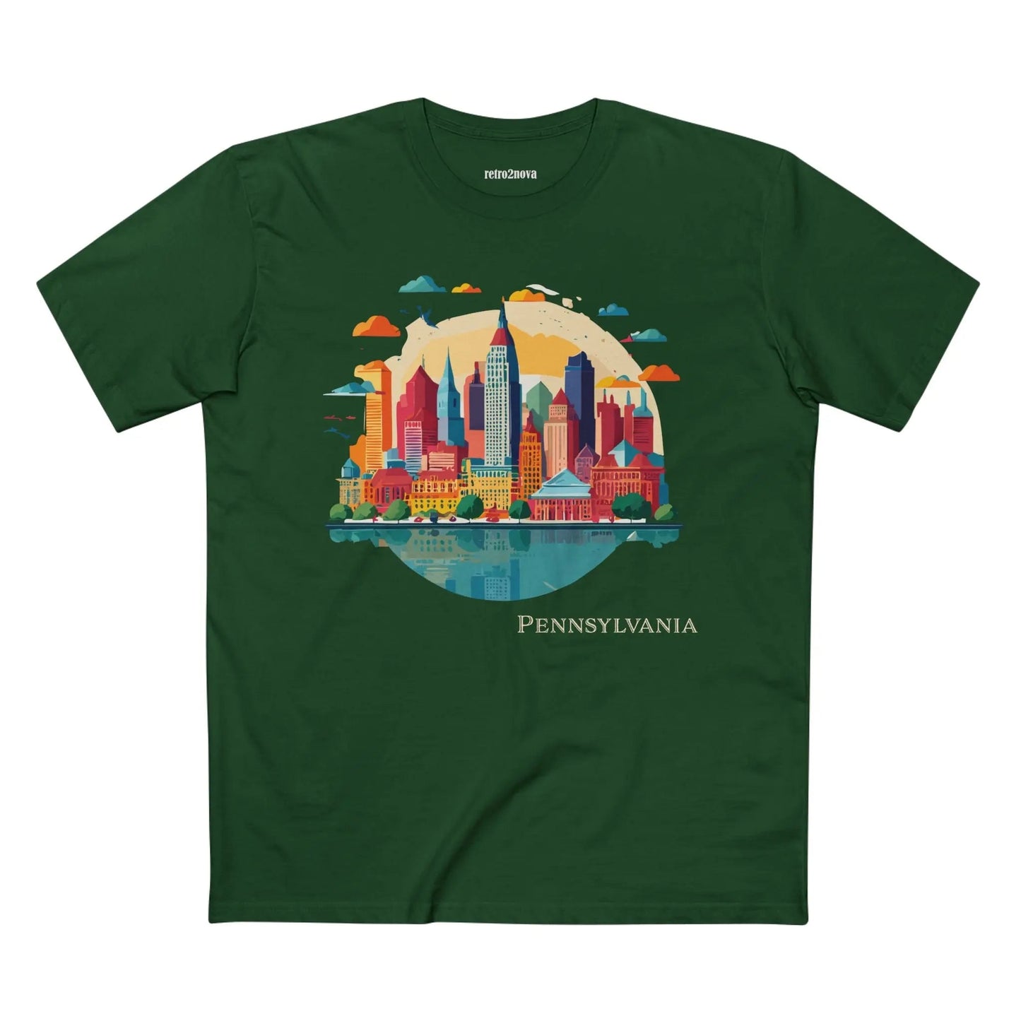 Pennsylvania State Shirt Unisex Premium Cotton Tee Featuring Original Art Design Collection