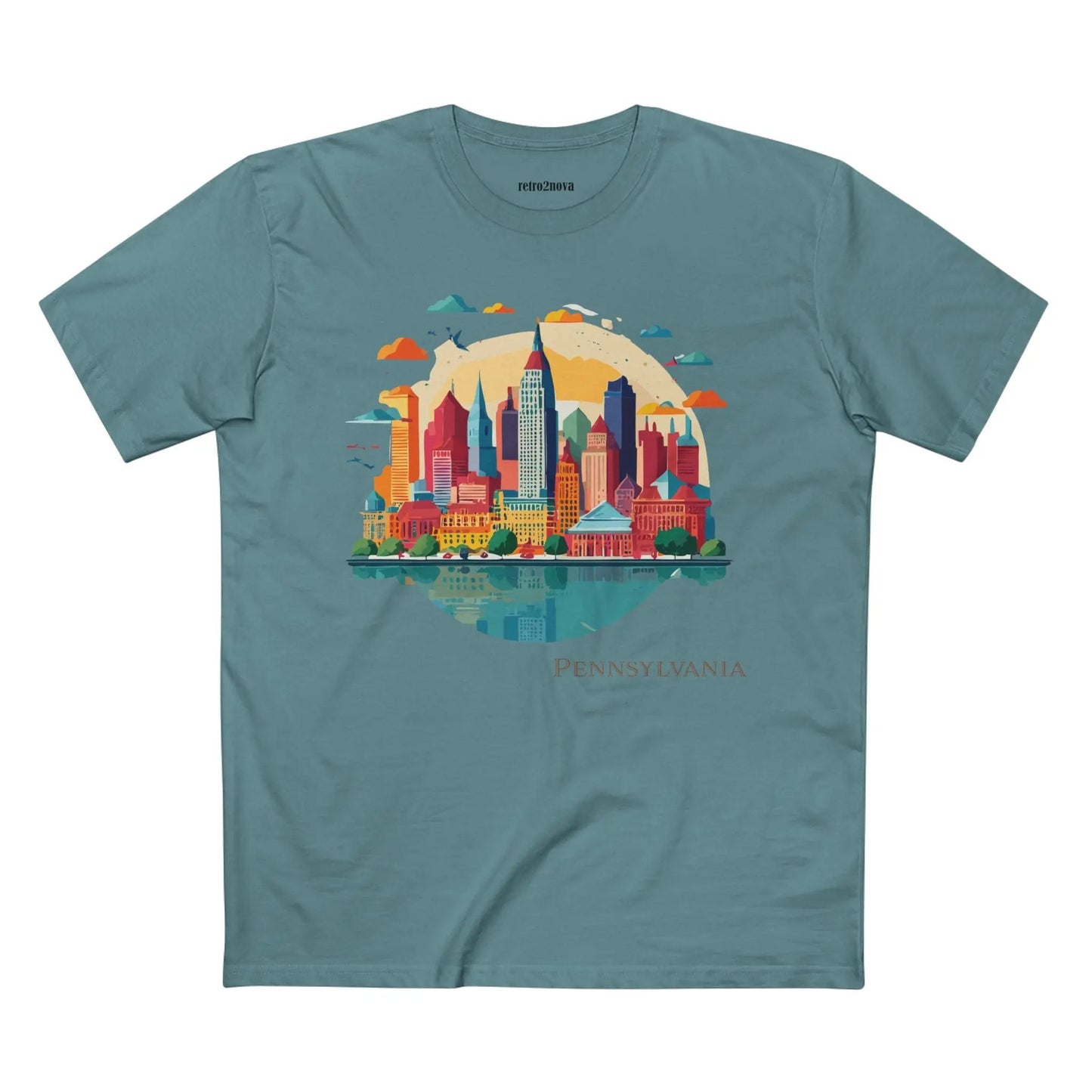 Pennsylvania State Shirt Unisex Premium Cotton Tee Featuring Original Art Design Collection