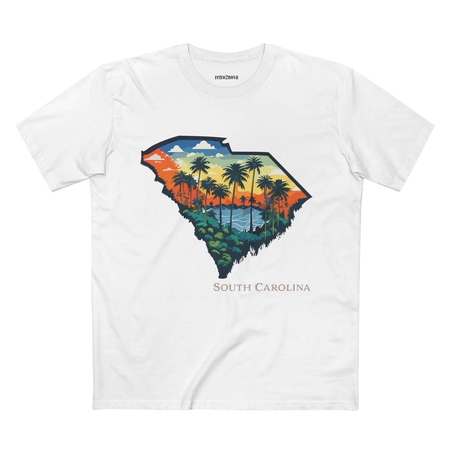 South Carolina State Shirt Unisex Premium Cotton Tee With Original Art Design By Retro2Nova