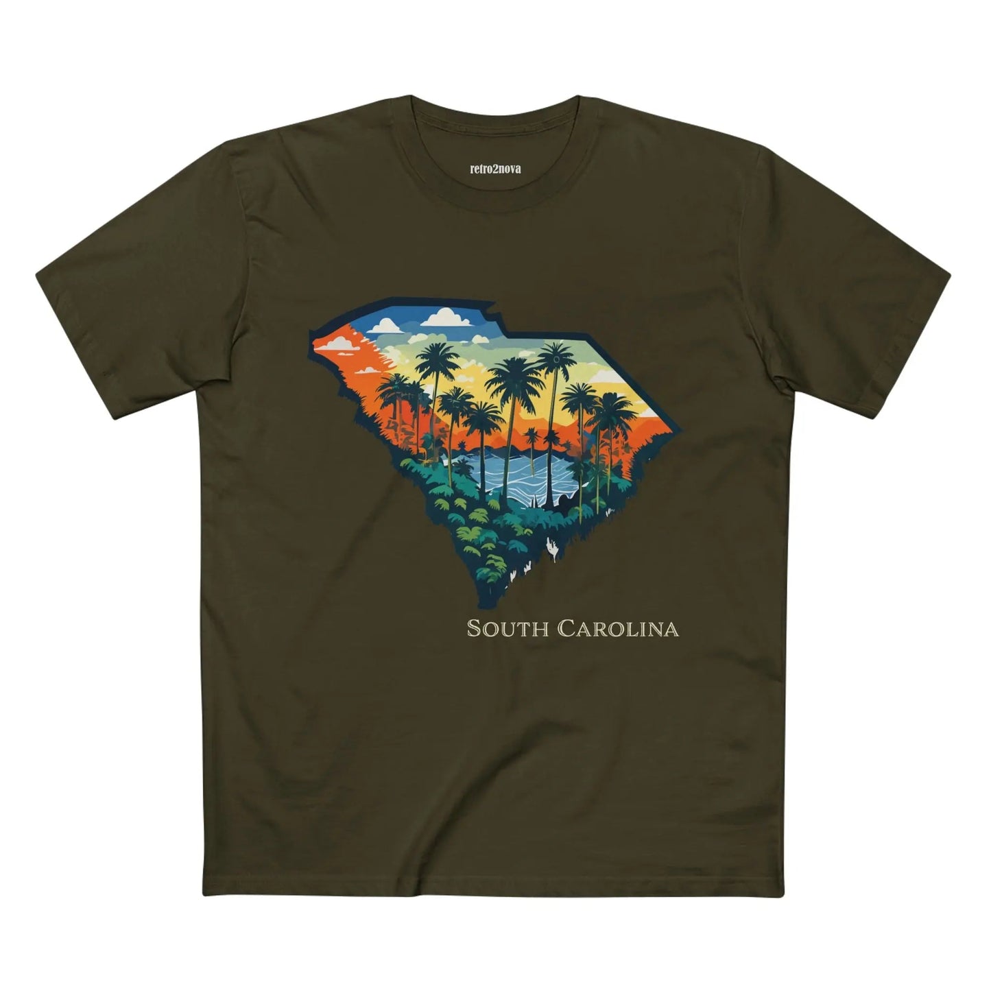 South Carolina State Shirt Unisex Premium Cotton Tee With Original Art Design By Retro2Nova