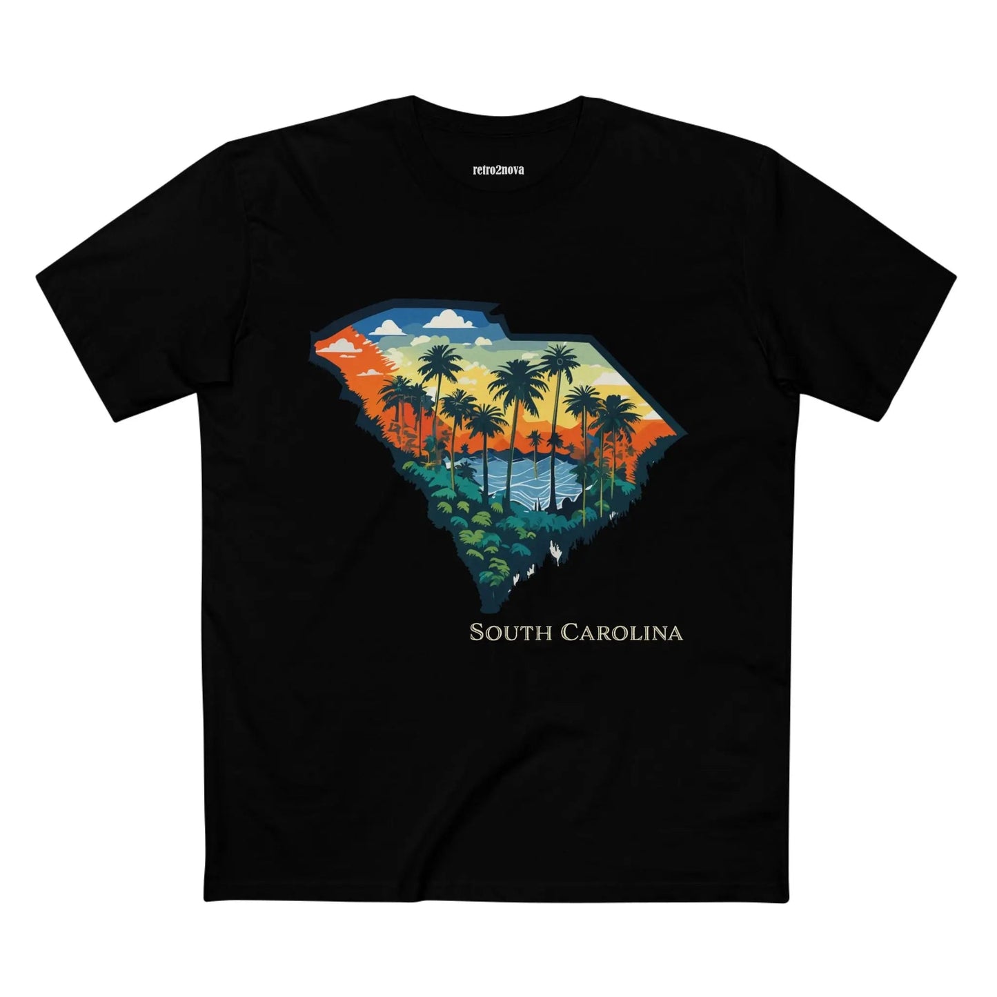 South Carolina State Shirt Unisex Premium Cotton Tee With Original Art Design By Retro2Nova