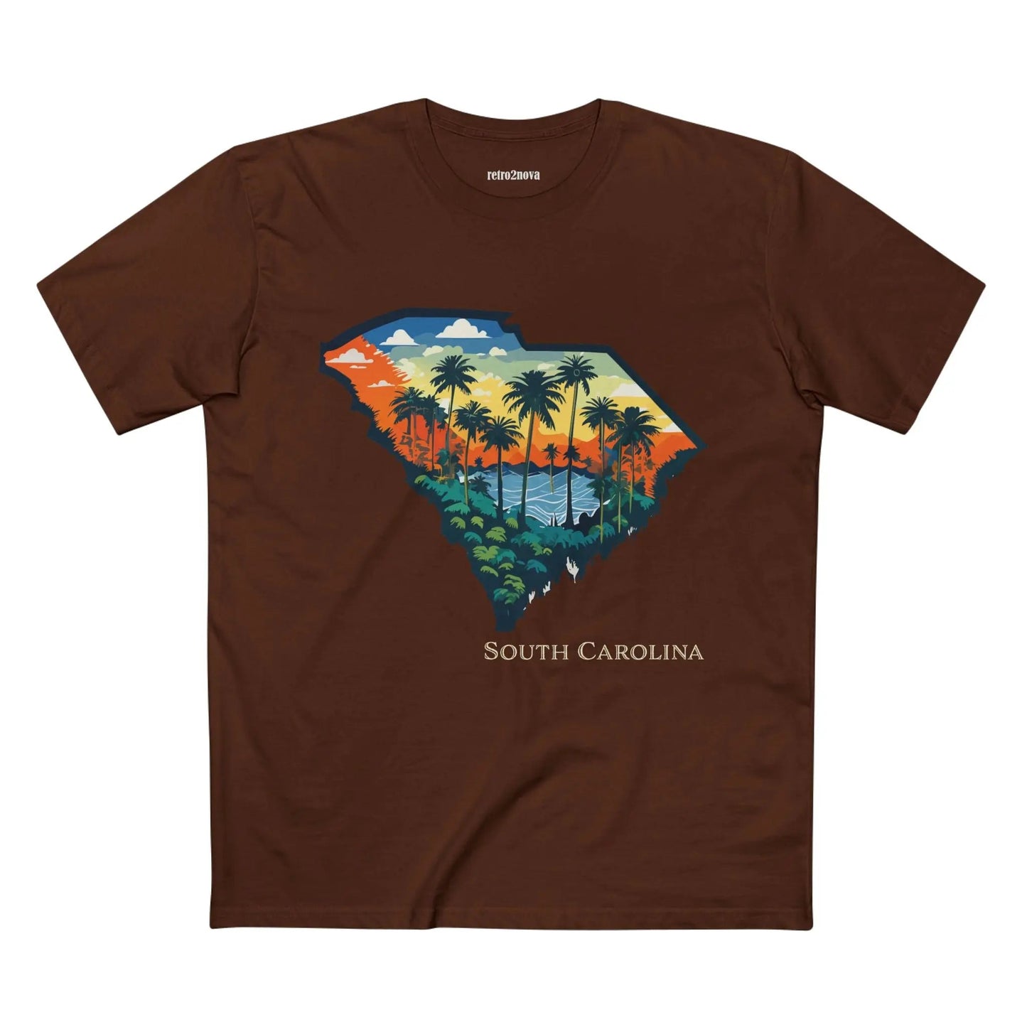 South Carolina State Shirt Unisex Premium Cotton Tee With Original Art Design By Retro2Nova