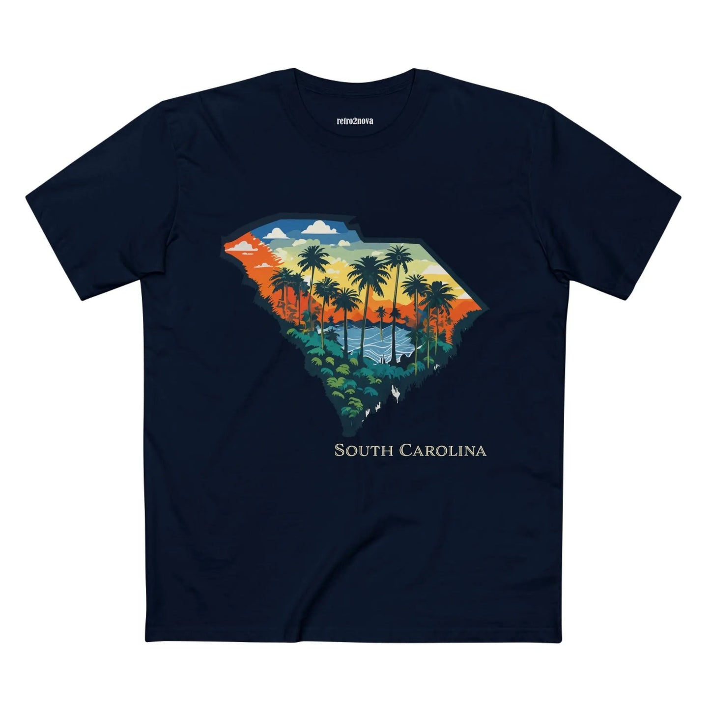 South Carolina State Shirt Unisex Premium Cotton Tee With Original Art Design By Retro2Nova