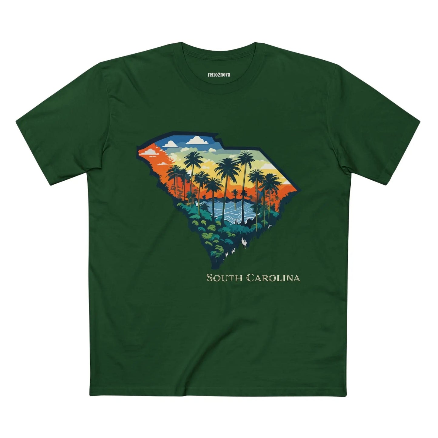 South Carolina State Shirt Unisex Premium Cotton Tee With Original Art Design By Retro2Nova