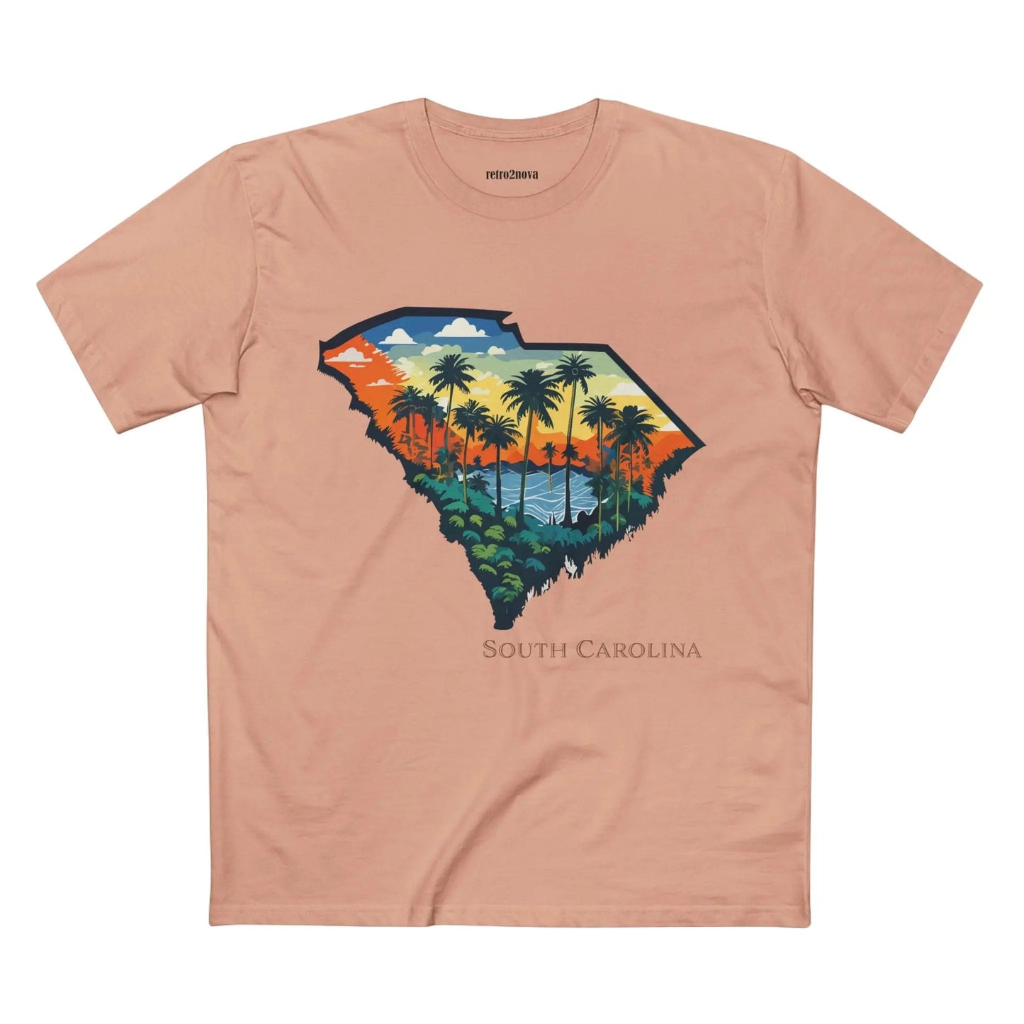 South Carolina State Shirt Unisex Premium Cotton Tee With Original Art Design By Retro2Nova