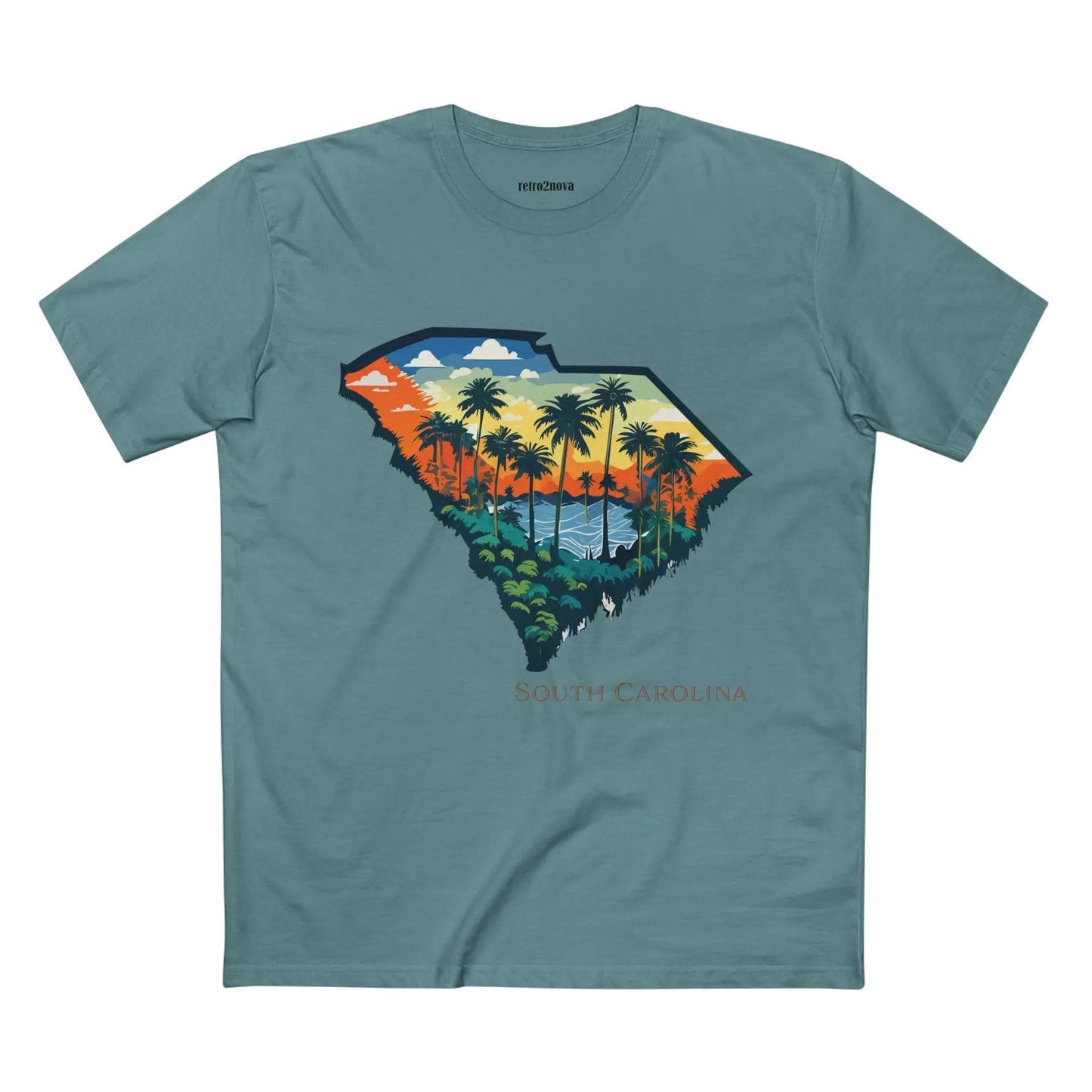 South Carolina State Shirt Unisex Premium Cotton Tee With Original Art Design By Retro2Nova
