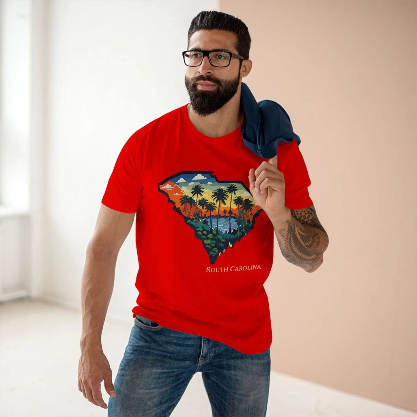 South Carolina State Shirt Unisex Premium Cotton Tee With Original Art Design By Retro2Nova