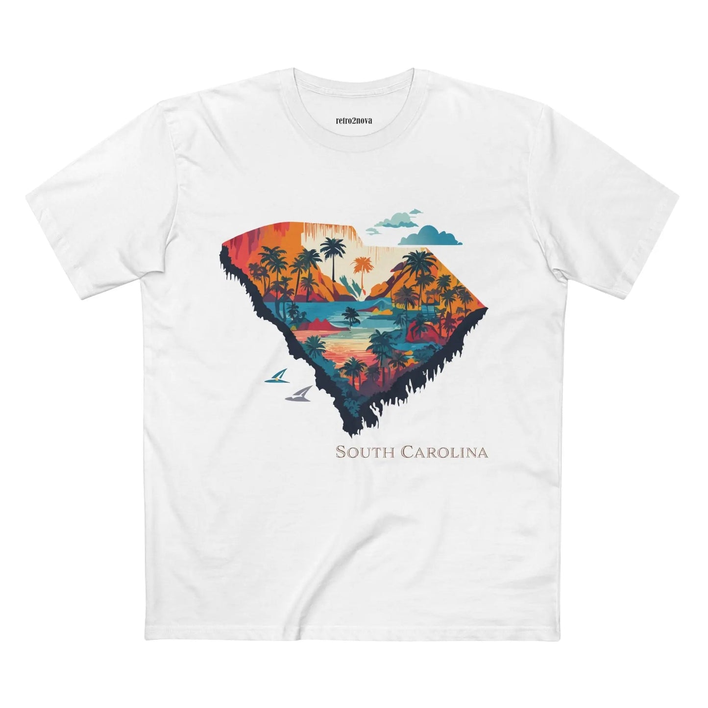 South Carolina State Shirt Unisex Premium Cotton Tee With Original Art Design By Retro2Nova