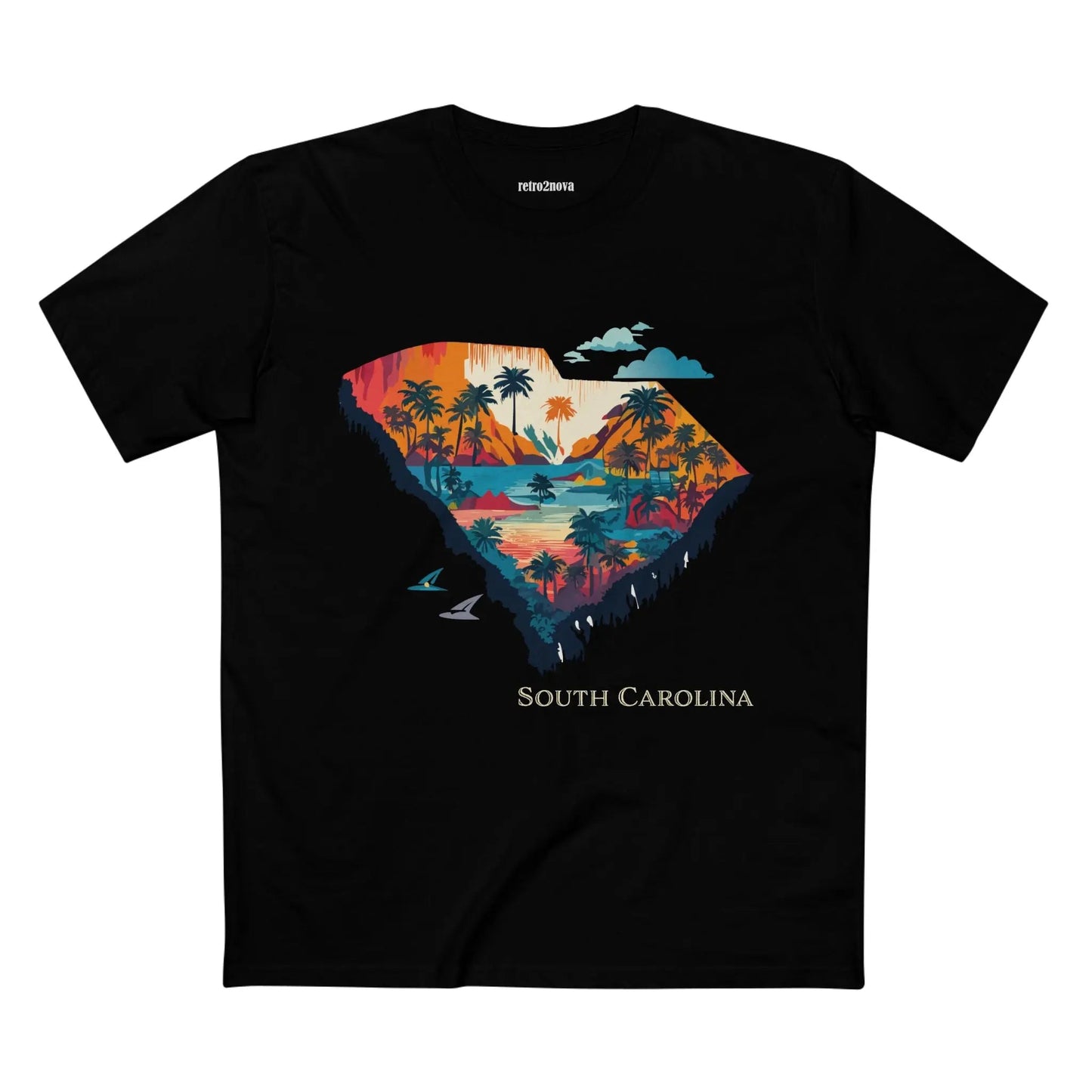 South Carolina State Shirt Unisex Premium Cotton Tee With Original Art Design By Retro2Nova