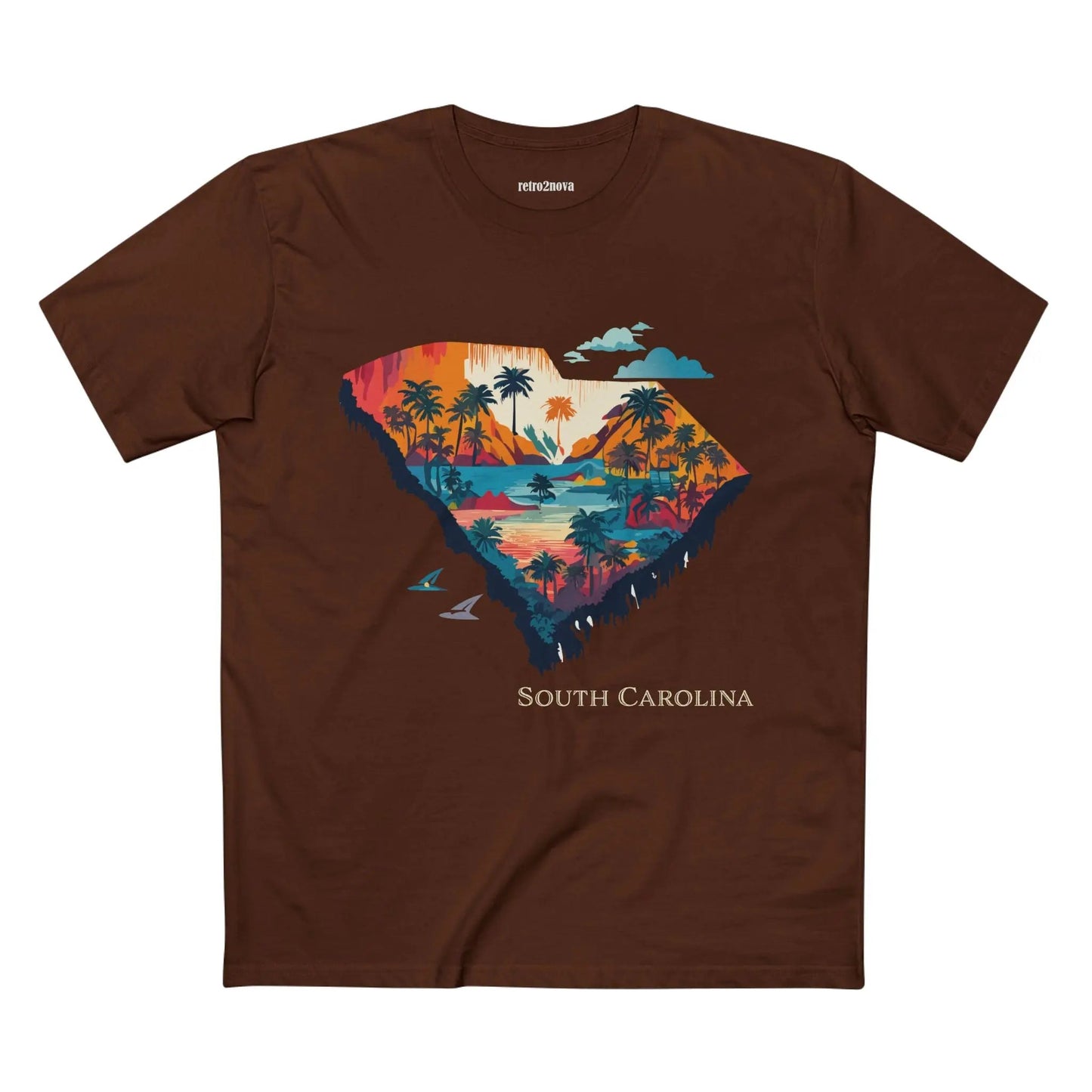 South Carolina State Shirt Unisex Premium Cotton Tee With Original Art Design By Retro2Nova