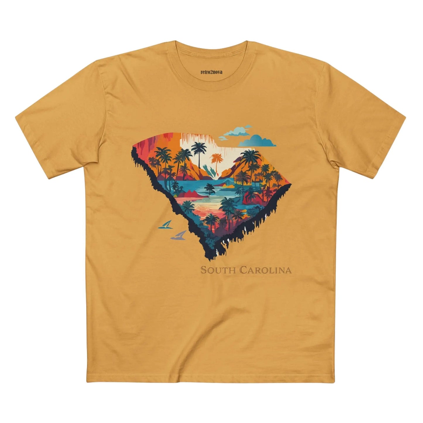 South Carolina State Shirt Unisex Premium Cotton Tee With Original Art Design By Retro2Nova