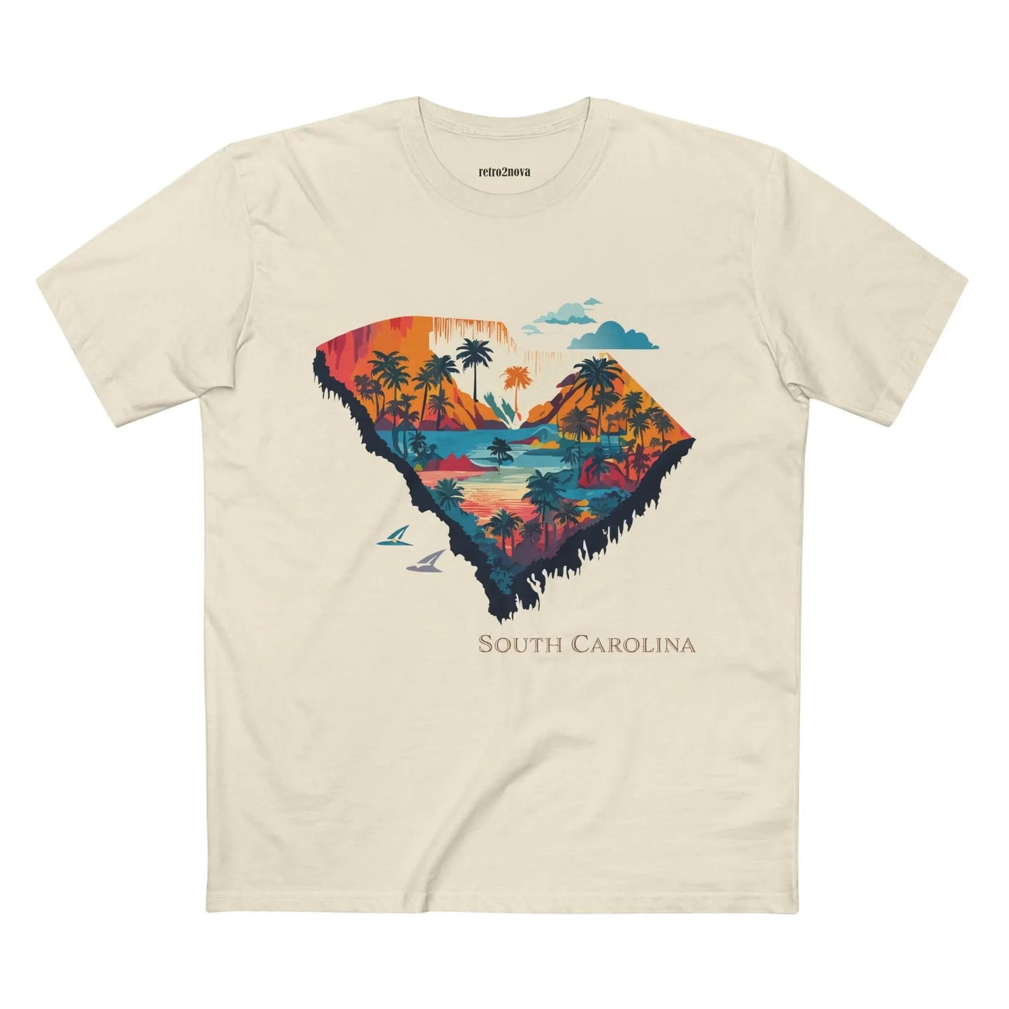 South Carolina State Shirt Unisex Premium Cotton Tee With Original Art Design By Retro2Nova