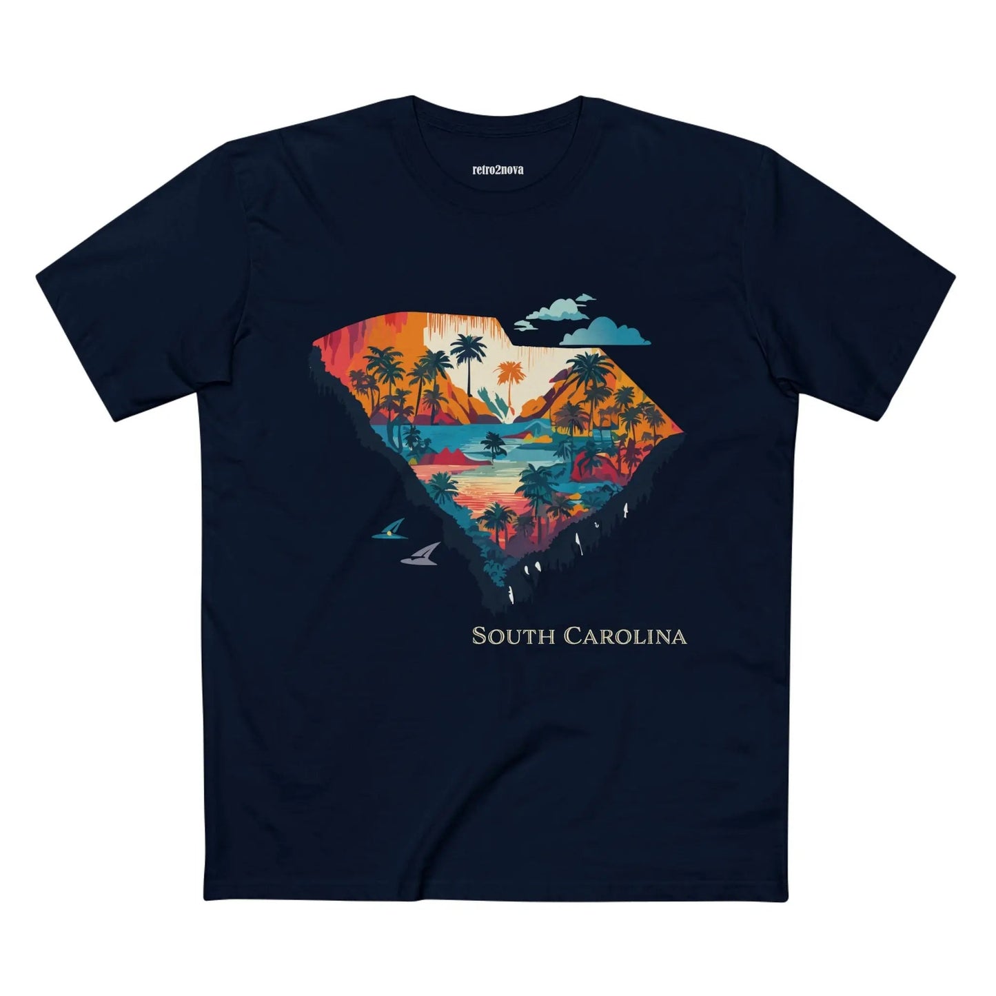 South Carolina State Shirt Unisex Premium Cotton Tee With Original Art Design By Retro2Nova