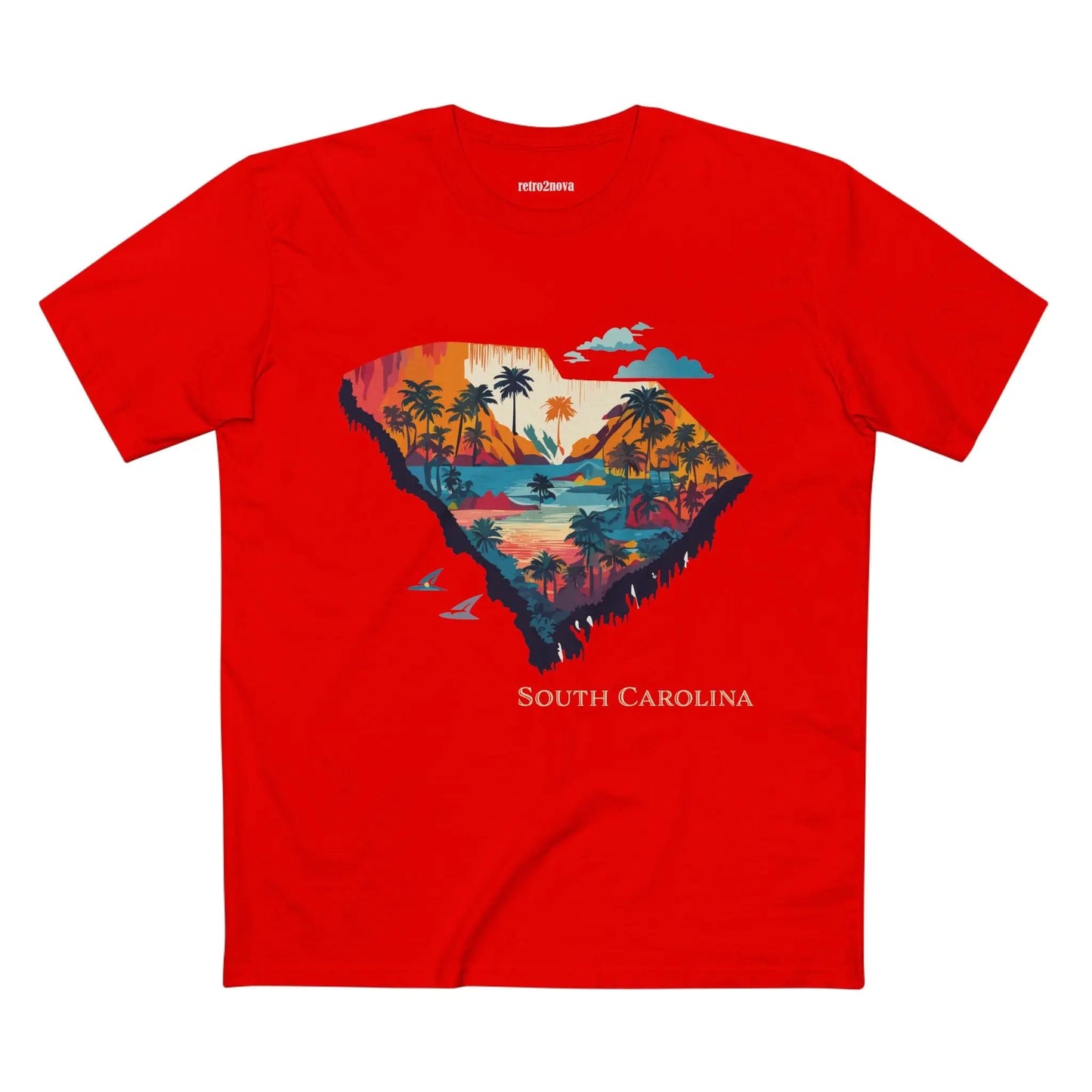 South Carolina State Shirt Unisex Premium Cotton Tee With Original Art Design By Retro2Nova