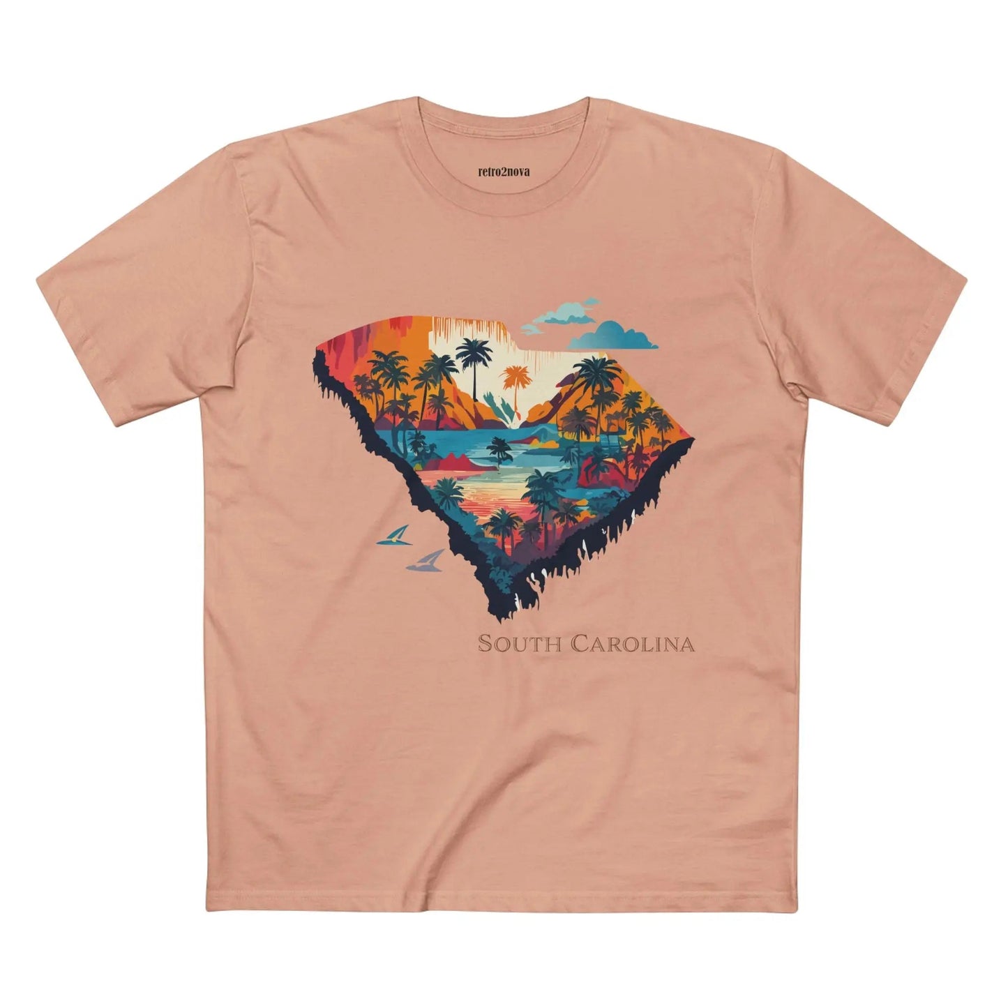 South Carolina State Shirt Unisex Premium Cotton Tee With Original Art Design By Retro2Nova
