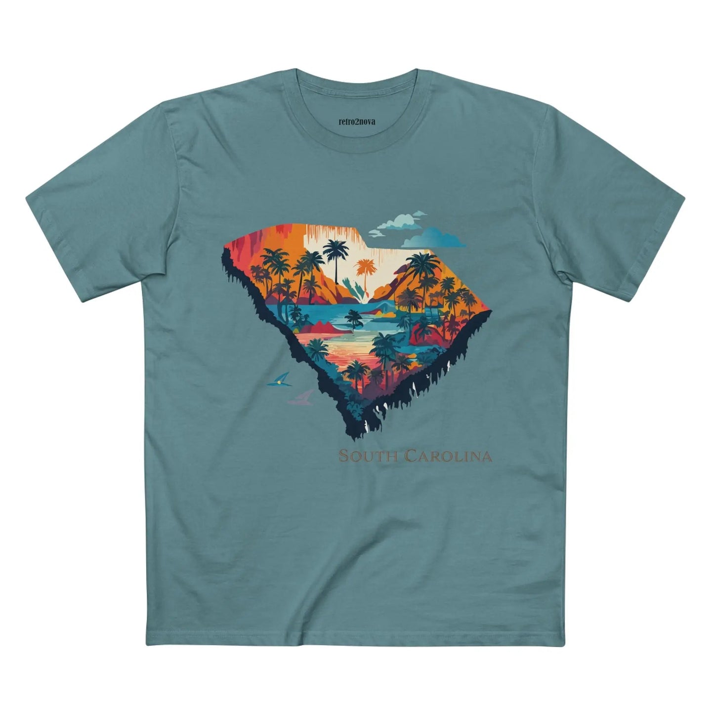 South Carolina State Shirt Unisex Premium Cotton Tee With Original Art Design By Retro2Nova