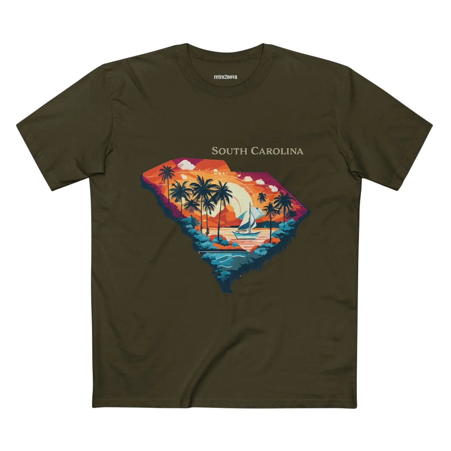 South Carolina State Shirt Unisex Premium Cotton Tee With Original Art By Retro2Nova