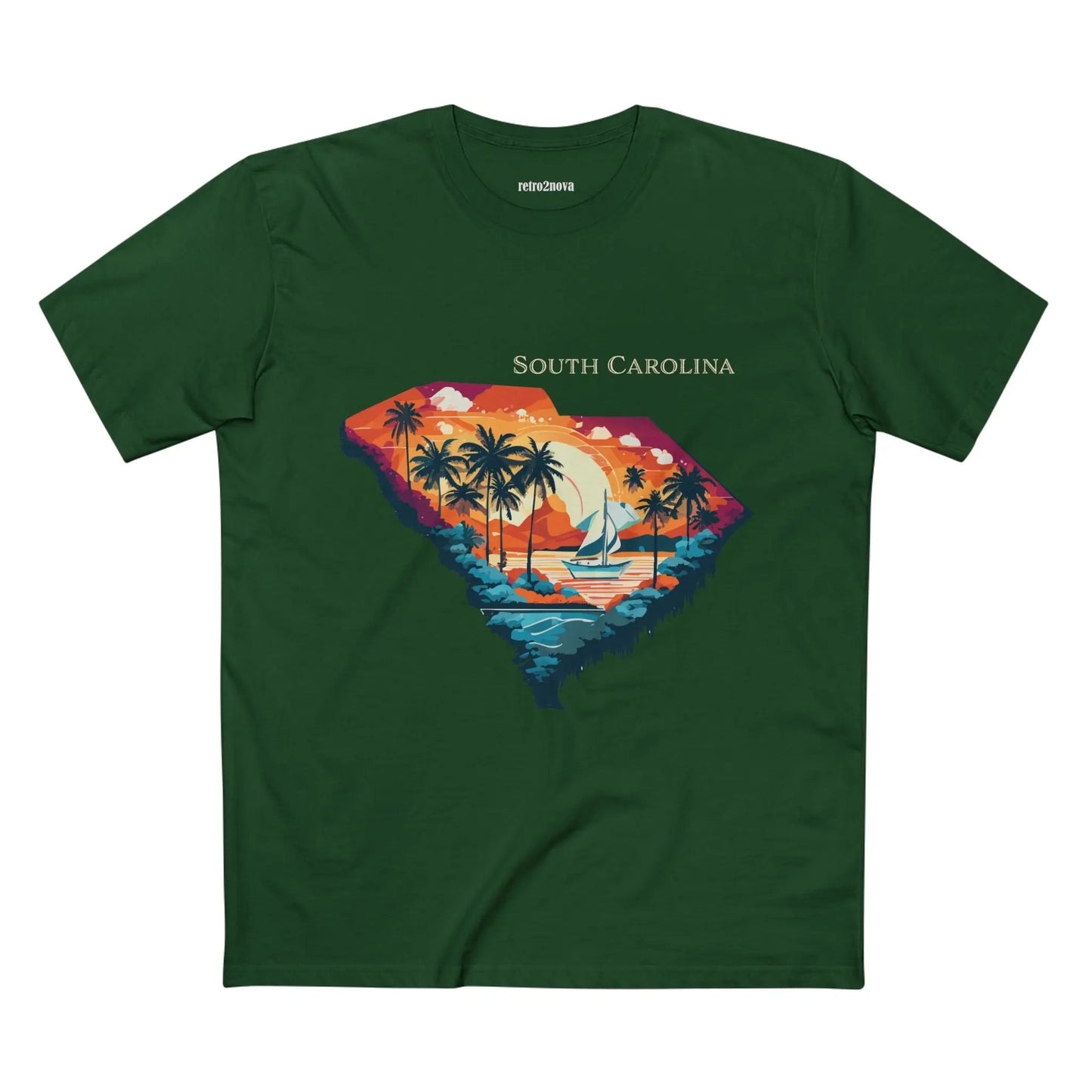 South Carolina State Shirt Unisex Premium Cotton Tee With Original Art By Retro2Nova