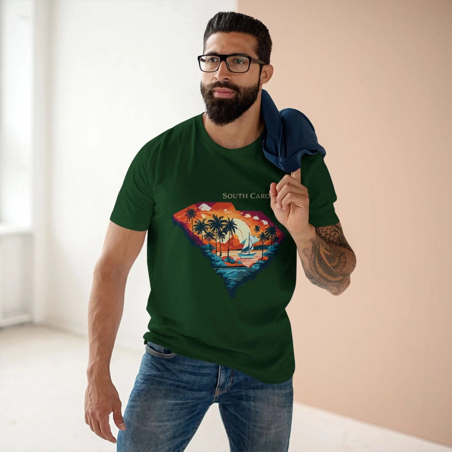 South Carolina State Shirt Unisex Premium Cotton Tee With Original Art By Retro2Nova