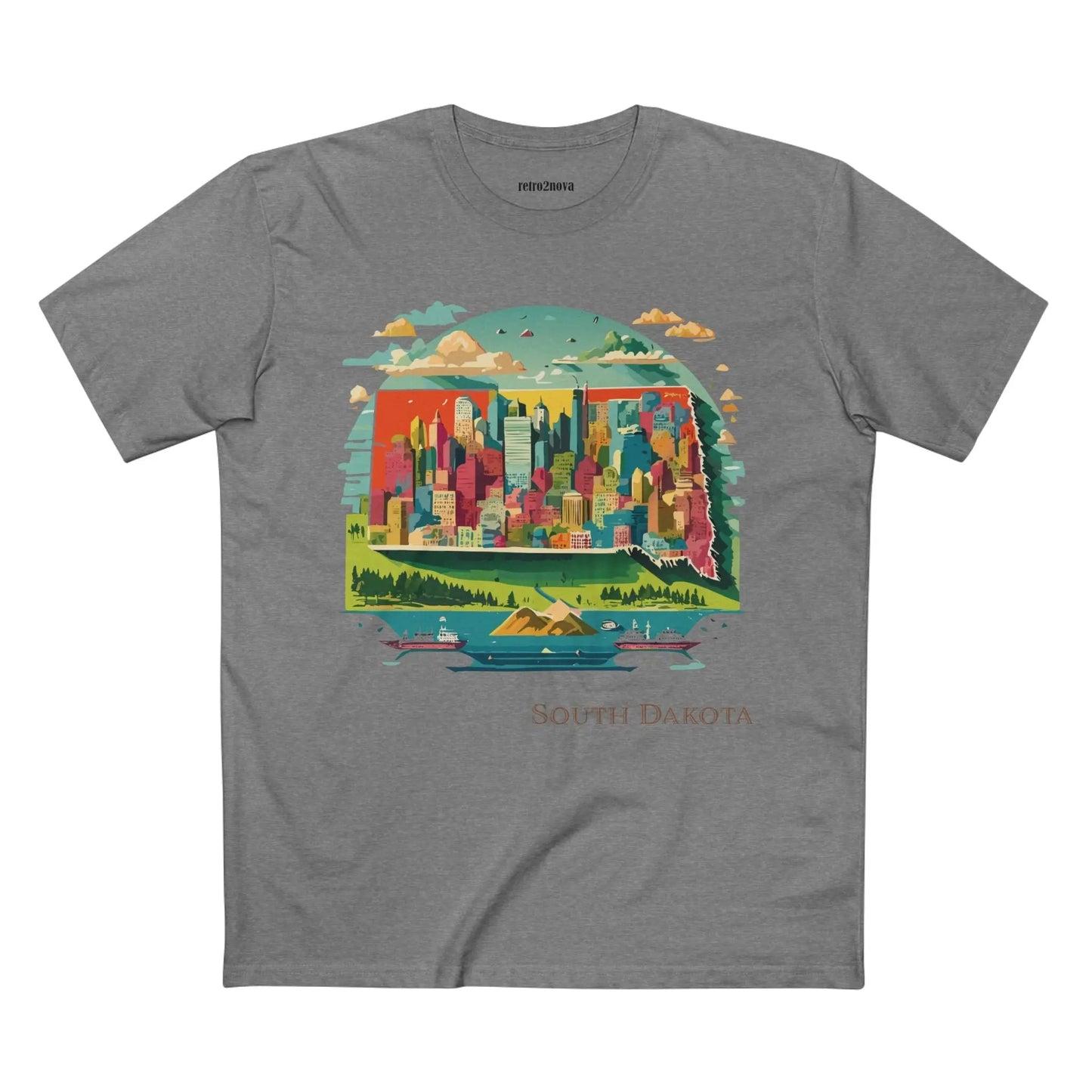 South Dakota State Shirt Unisex Premium Cotton Tee With Original Art Design Retro2Nova