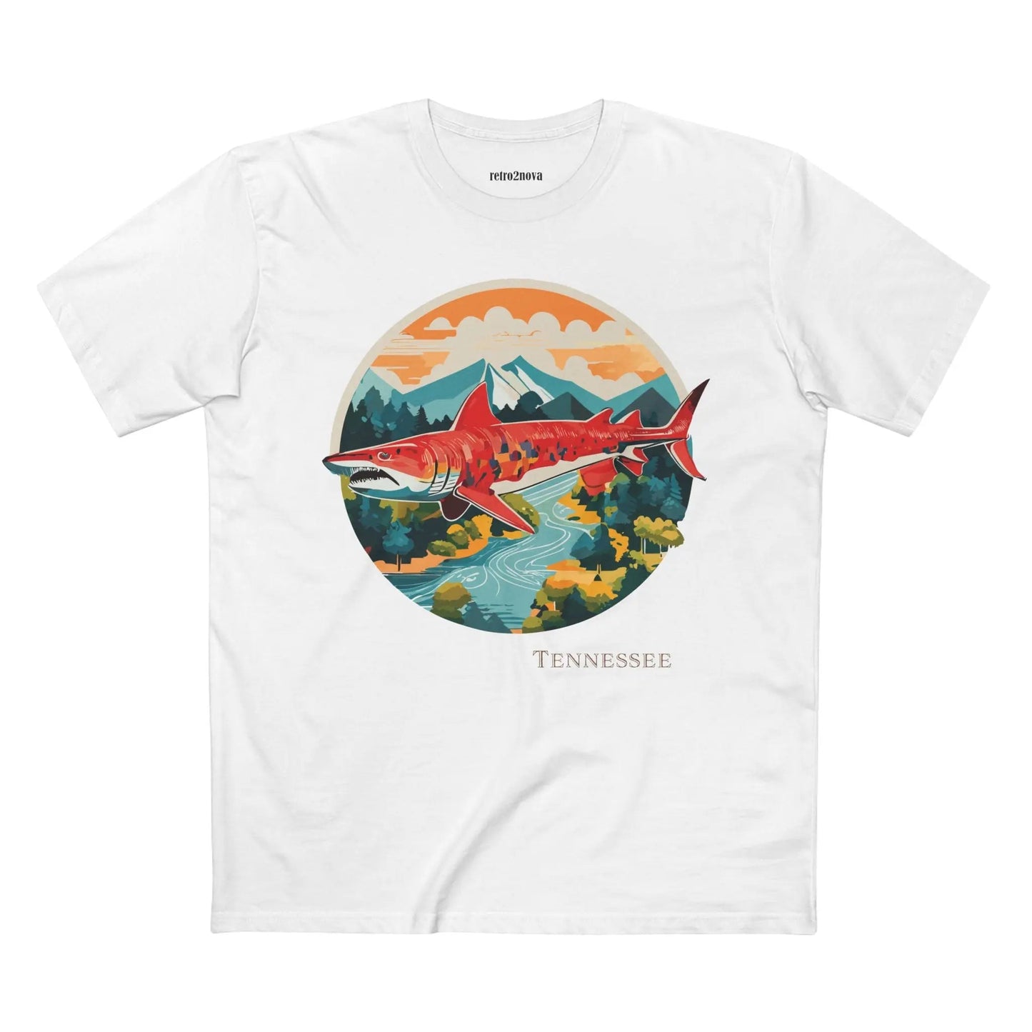 Tennessee State Shirt Unisex Premium Cotton Tee With Original Art Design Retro2Nova Collection