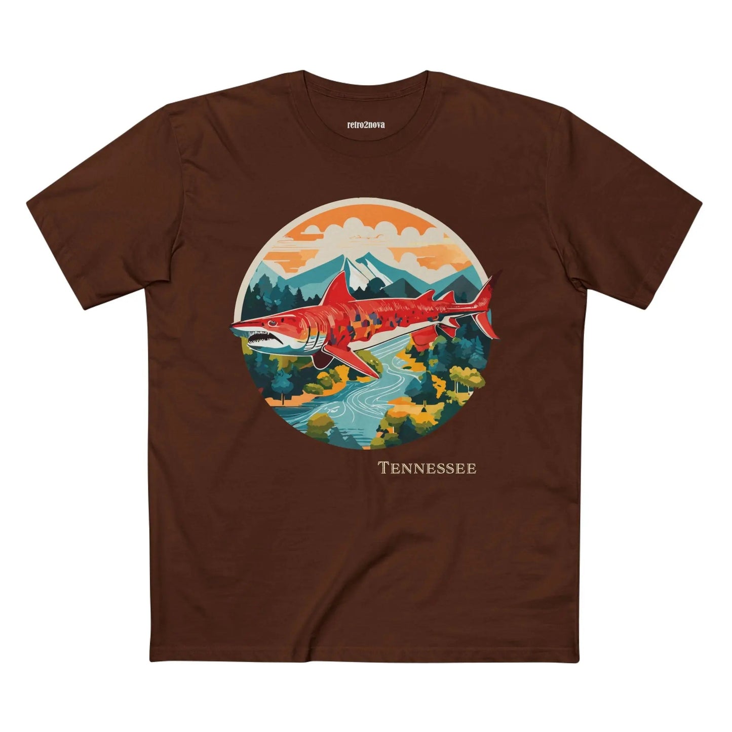 Tennessee State Shirt Unisex Premium Cotton Tee With Original Art Design Retro2Nova Collection