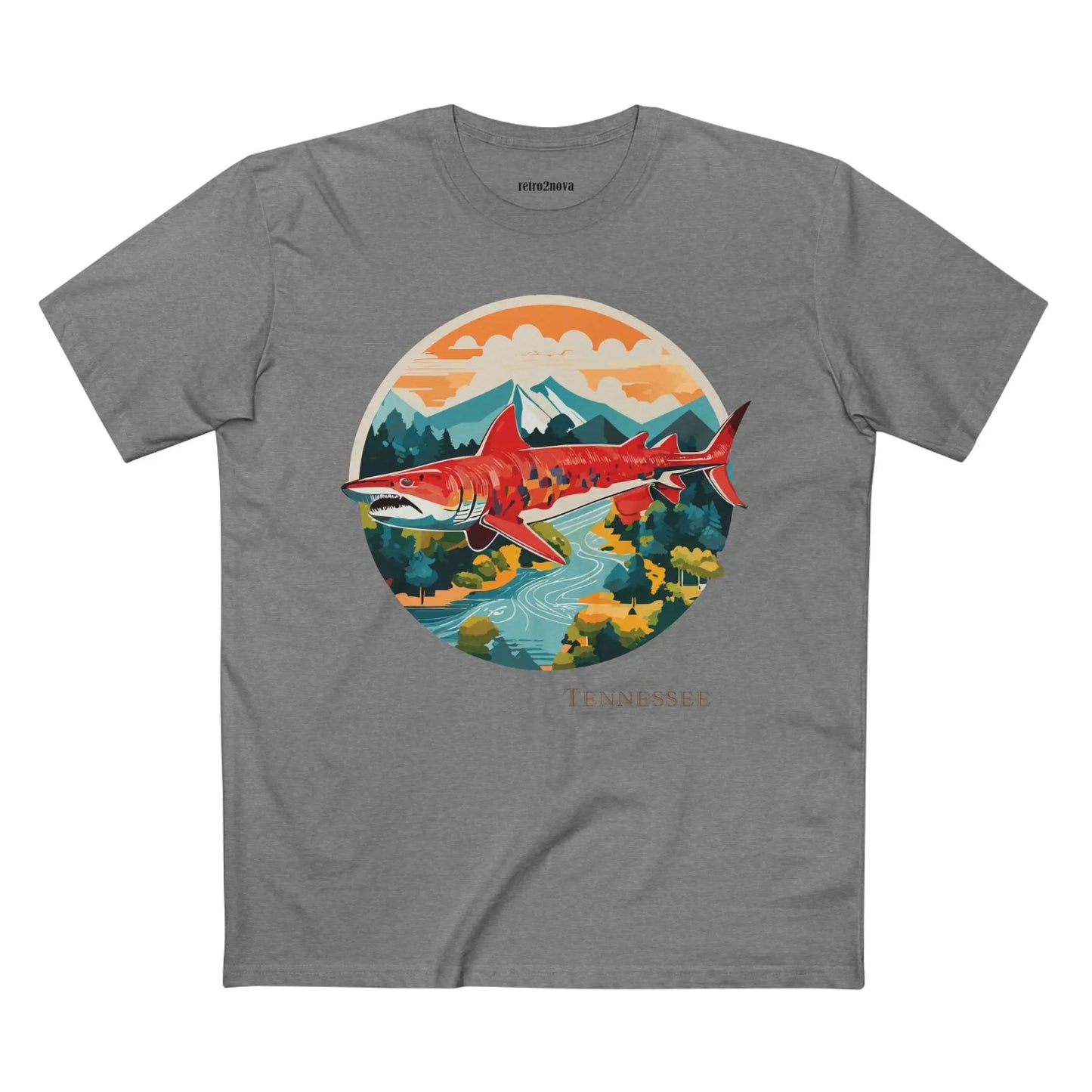 Tennessee State Shirt Unisex Premium Cotton Tee With Original Art Design Retro2Nova Collection