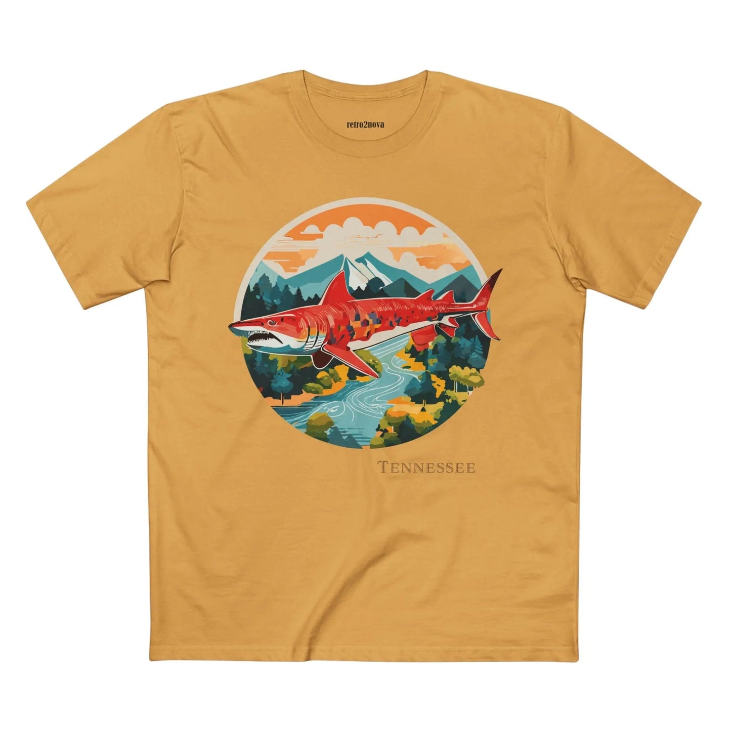 Tennessee State Shirt Unisex Premium Cotton Tee With Original Art Design Retro2Nova Collection