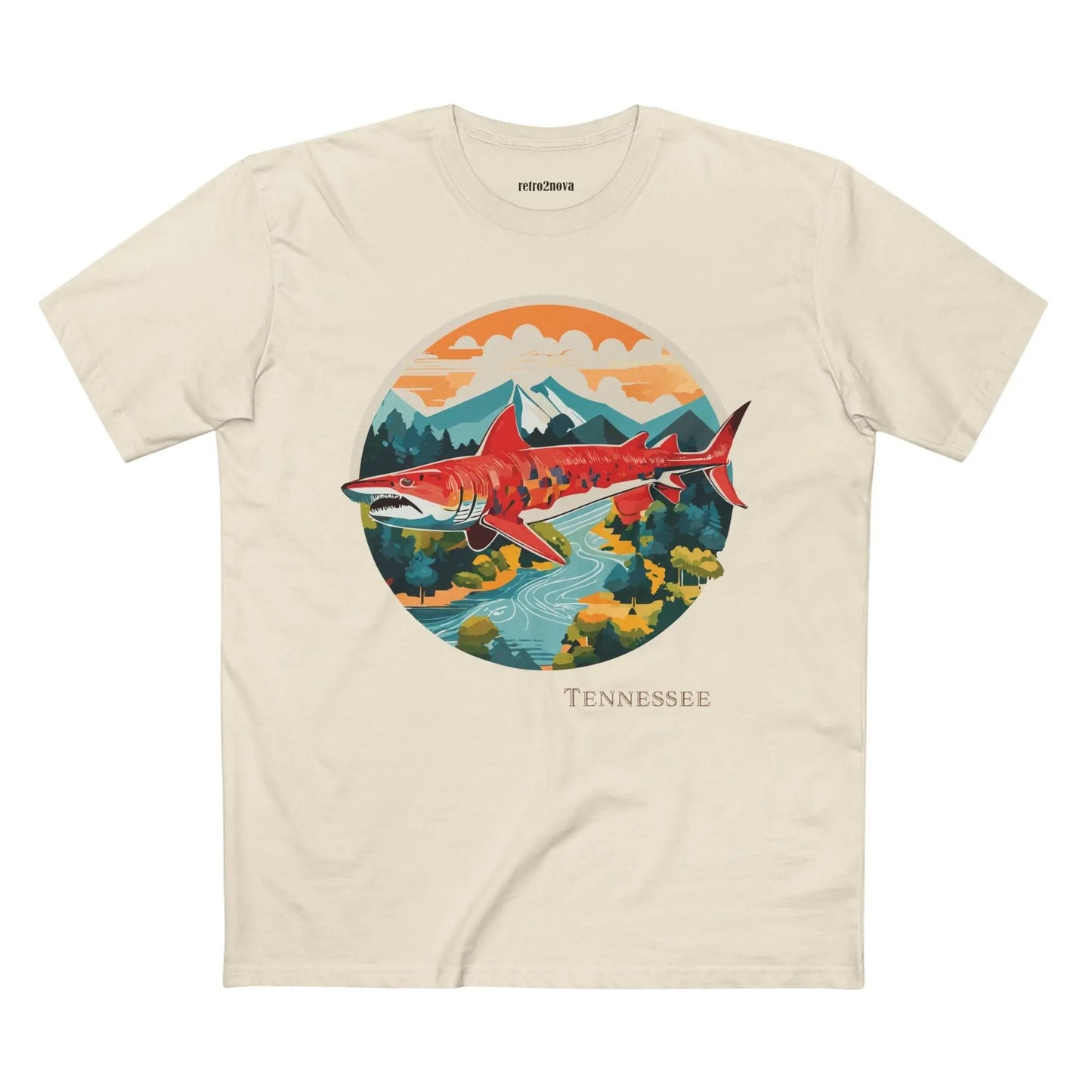 Tennessee State Shirt Unisex Premium Cotton Tee With Original Art Design Retro2Nova Collection
