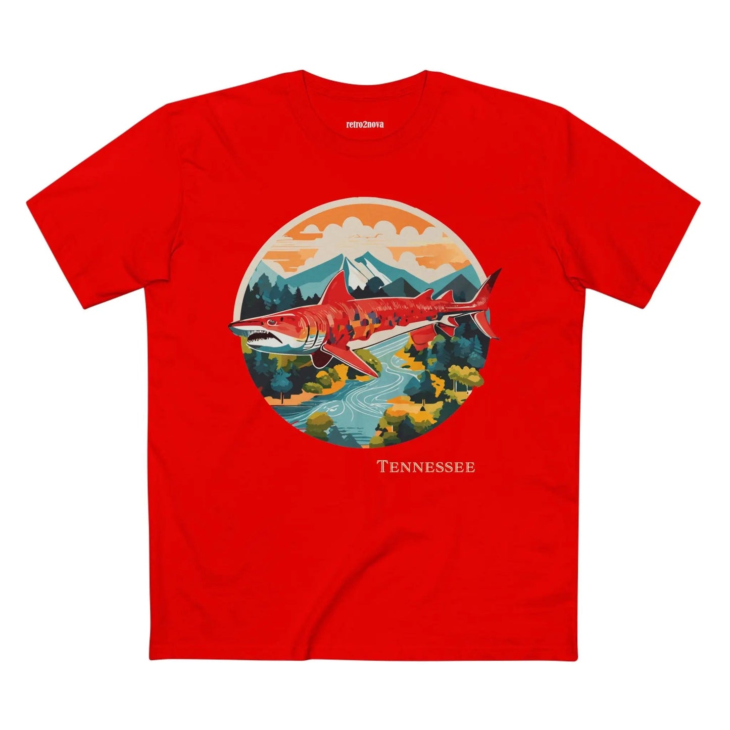 Tennessee State Shirt Unisex Premium Cotton Tee With Original Art Design Retro2Nova Collection