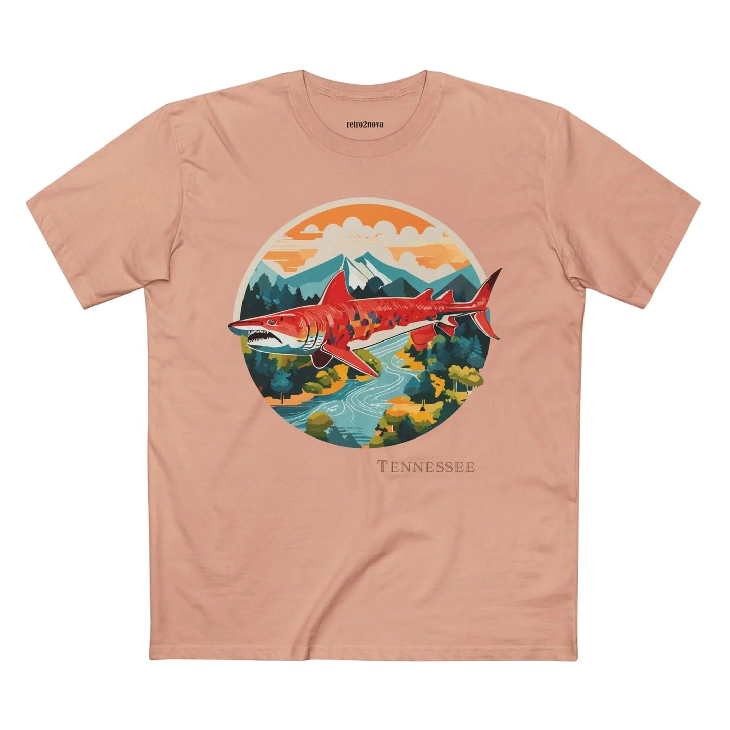 Tennessee State Shirt Unisex Premium Cotton Tee With Original Art Design Retro2Nova Collection