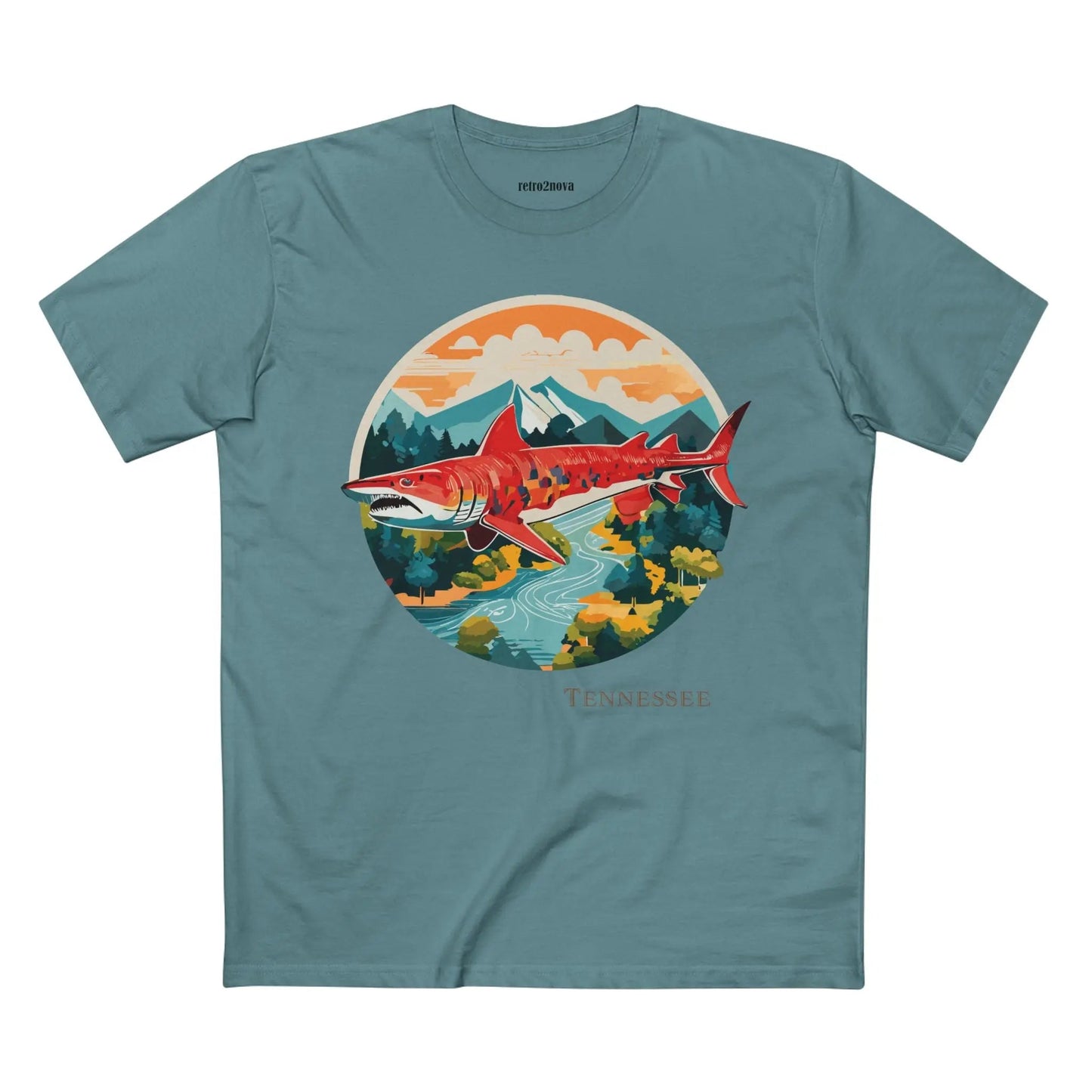 Tennessee State Shirt Unisex Premium Cotton Tee With Original Art Design Retro2Nova Collection